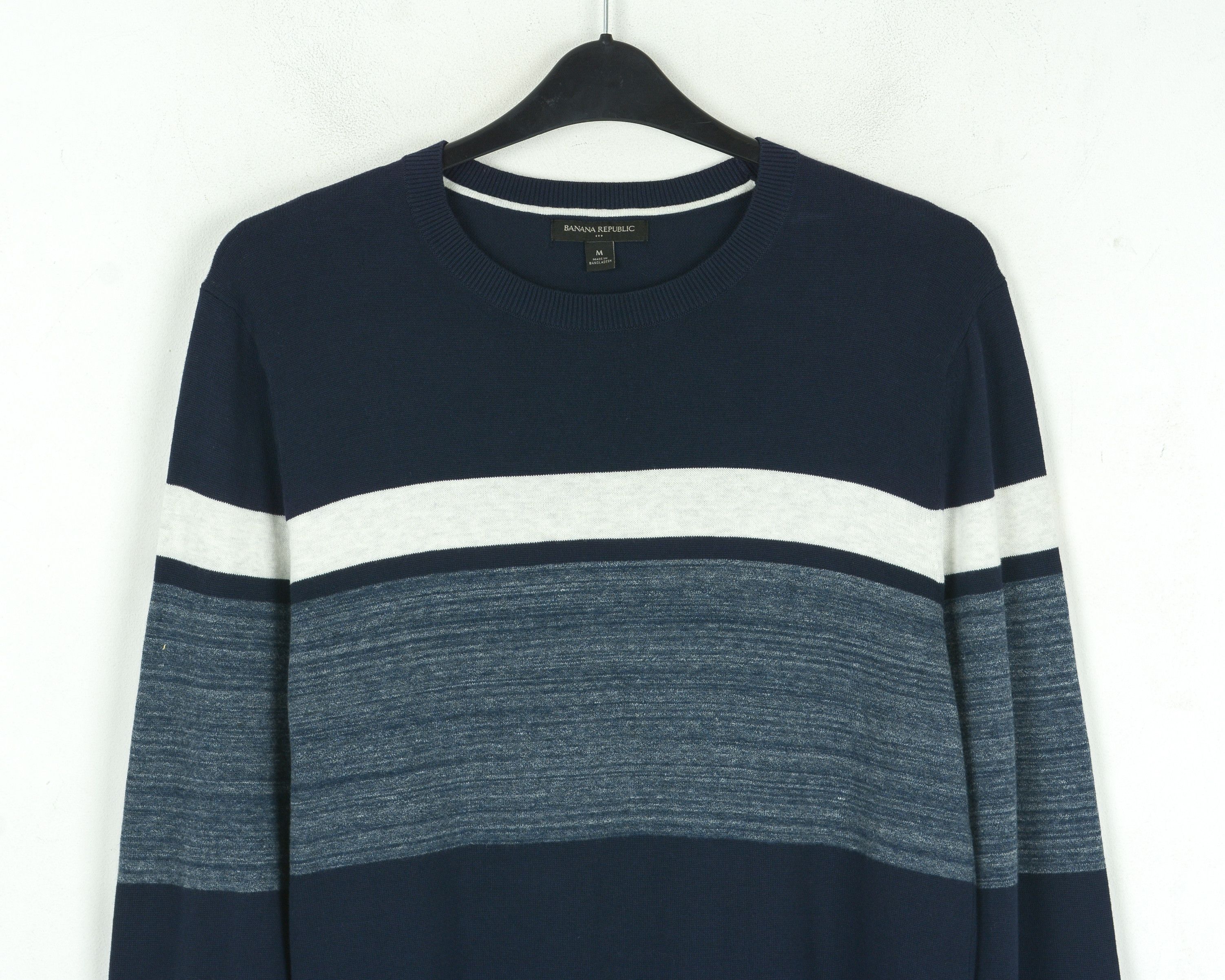 Banana Republic Sweater M Striped Crew Neck Thin Knit Pullover Jumper Casual Size US M / EU 48-50 / 2 - 2 Thumbnail