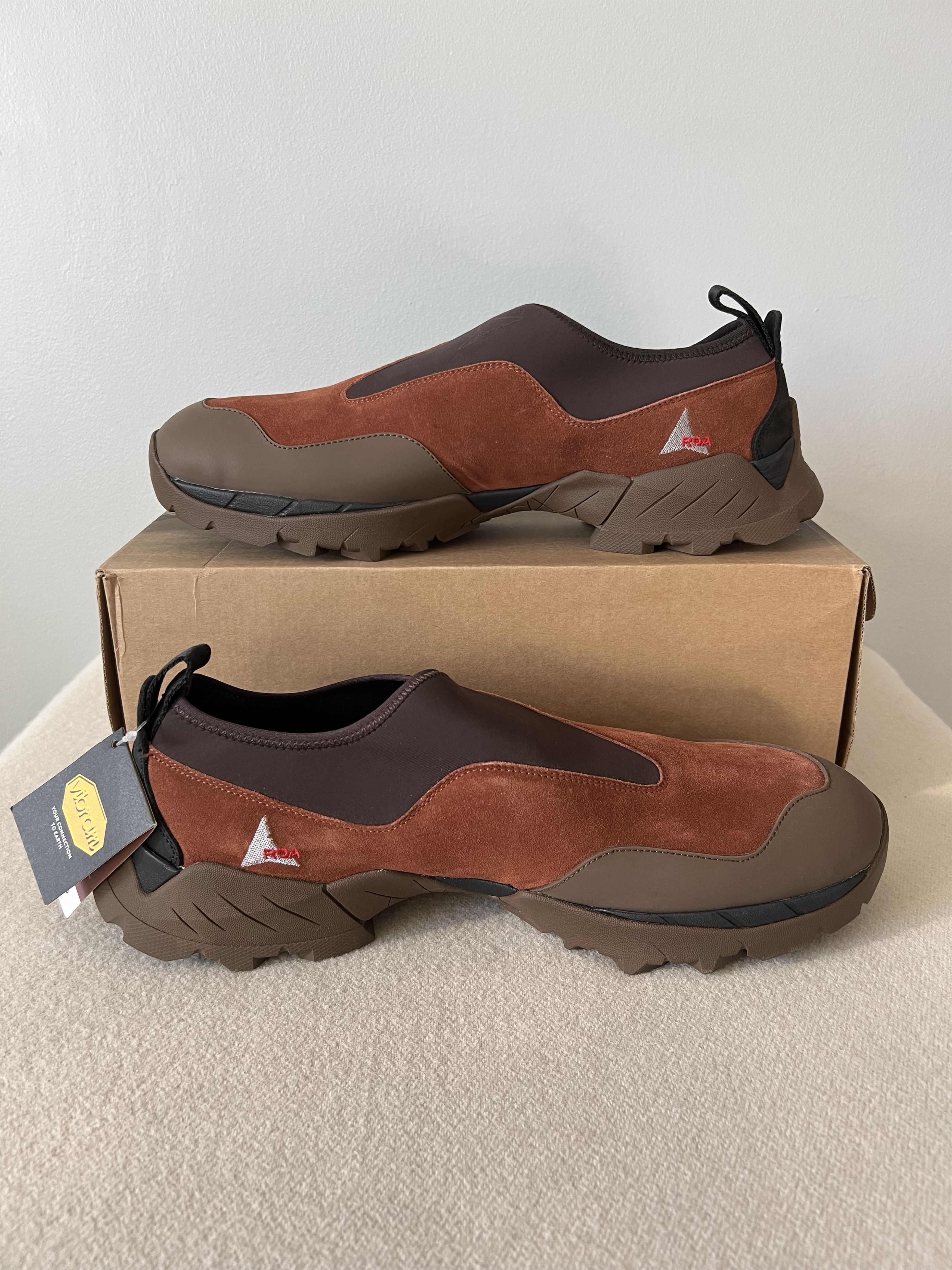 ROA ROA Slip On Sneakers in Rust Brown Size US 12 / EU 45 - 3 Thumbnail