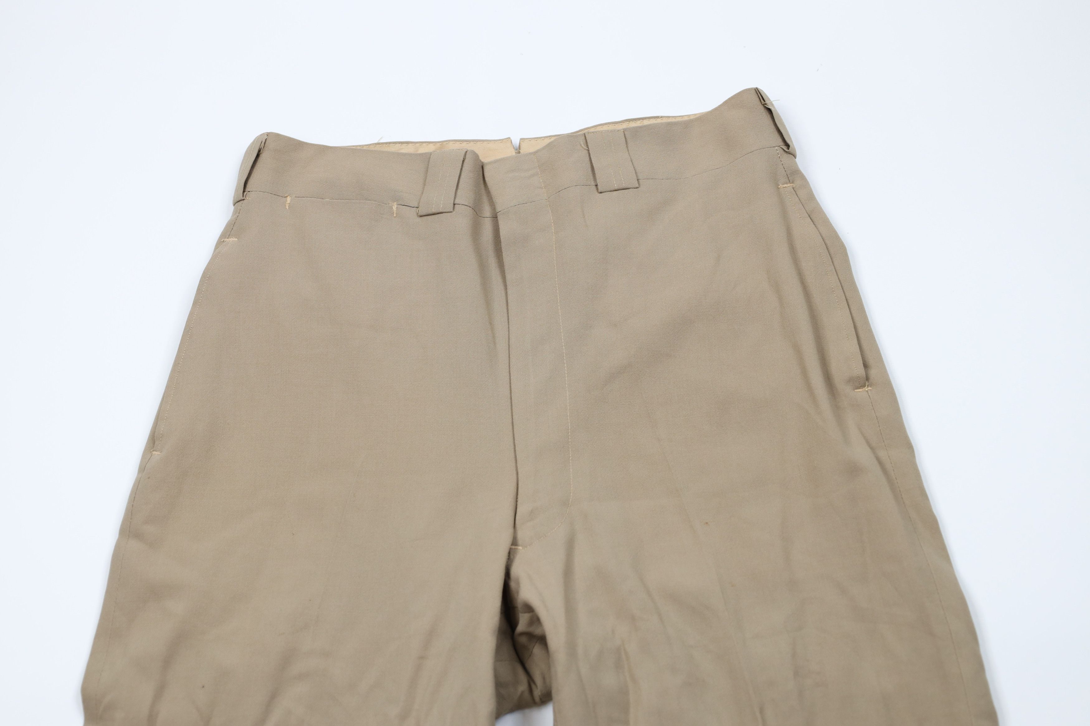 Vintage Vintage 50s Rockabilly Wide Leg Chino Pants Beige USA Size US 30 / EU 46 - 2 Thumbnail