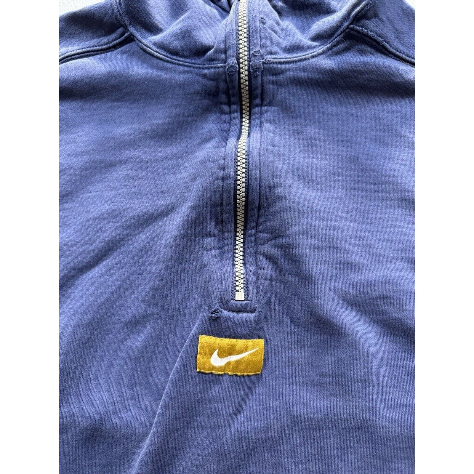 Nike Vintage Nike Center Swoosh 1/4 Zip Hoodie Men’s L Blue 90s Size US L / EU 52-54 / 3 - 4 Thumbnail