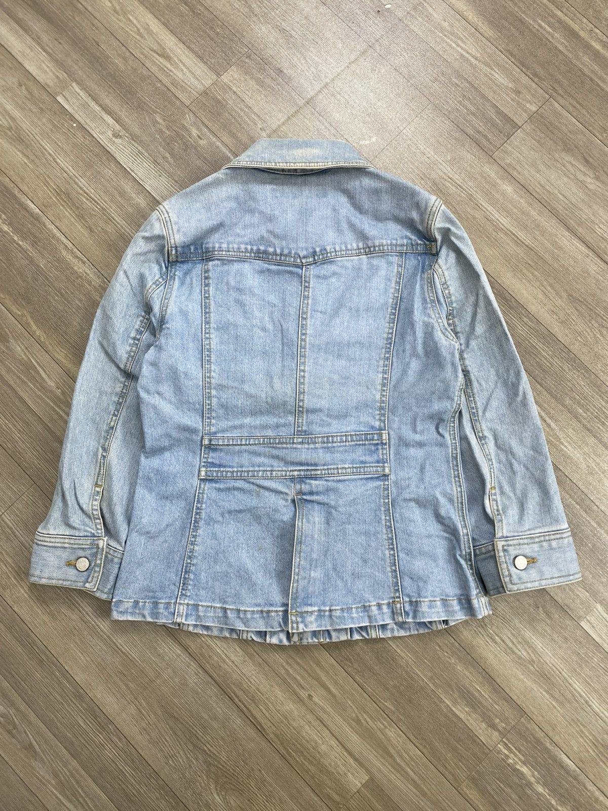 Japanese Brand Vintage Ined Homme Yohji Yamamoto Denim Jacket Size XS / US 0-2 / IT 36-38 - 13 Thumbnail