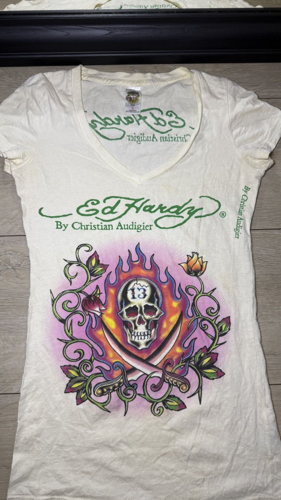 Ed Hardy Vintage / Y2K 2000s Women’s Ed Hardy Flame Skull & Sword Size S / US 4 / IT 40 - 3 Thumbnail