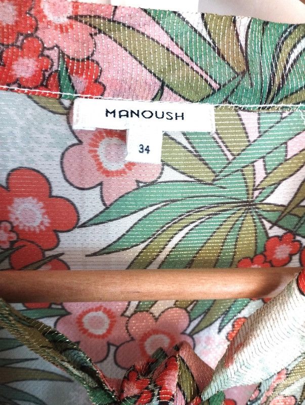 Designer Manoush Robe Voile de Soie T S Size S / US 4 / IT 40 - 4 Thumbnail