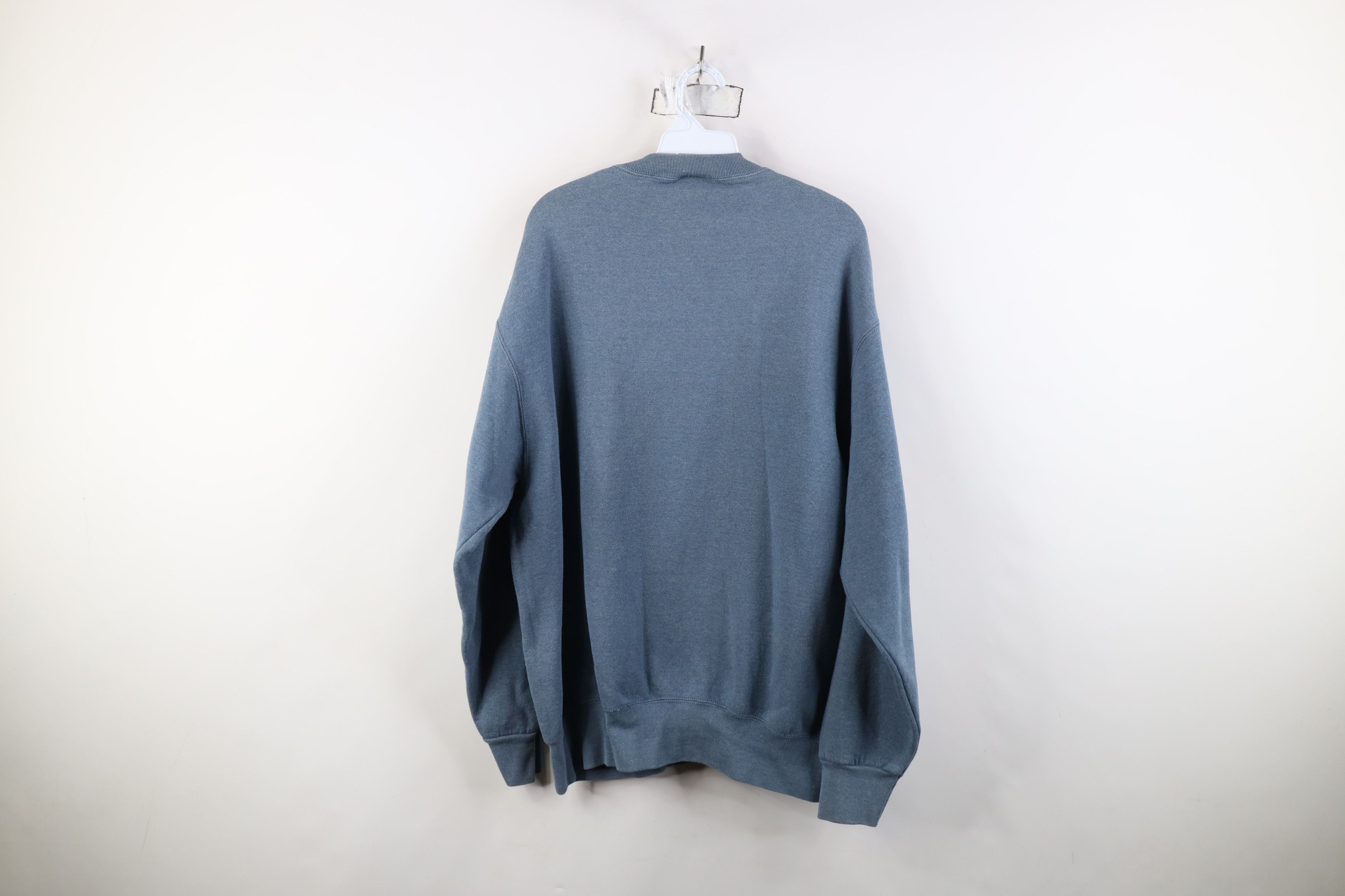 Vintage Vintage 90s Streetwear Heavyweight Crewneck Sweatshirt Blue Size US XL / EU 56 / 4 - 9 Thumbnail