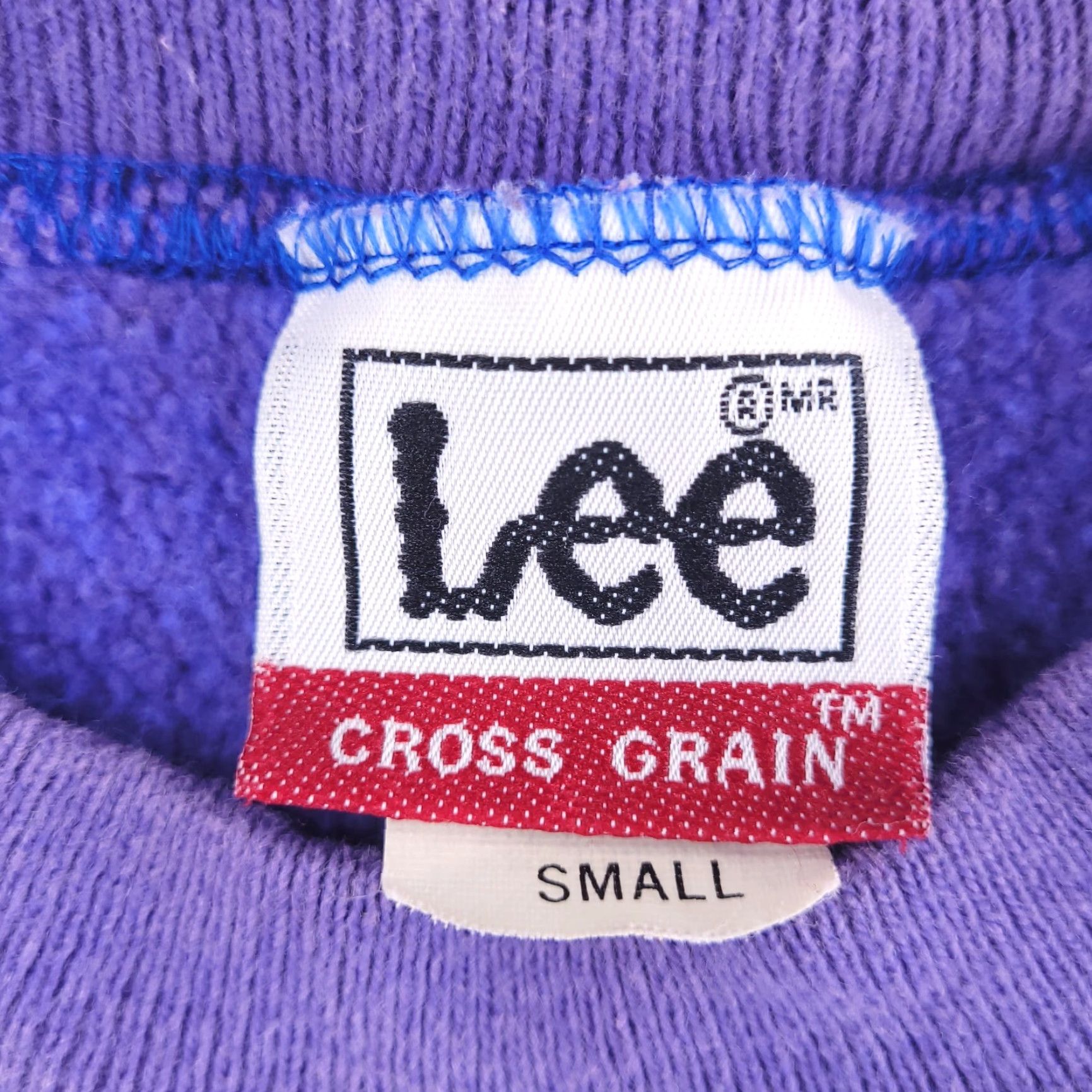 Lee VINTAGE Lee Sweatshirt Mens S Crew Neck Heavyweight Purple USA Cross Grain Thick Pullover Size US S / EU 44-46 / 1 - 3 Thumbnail