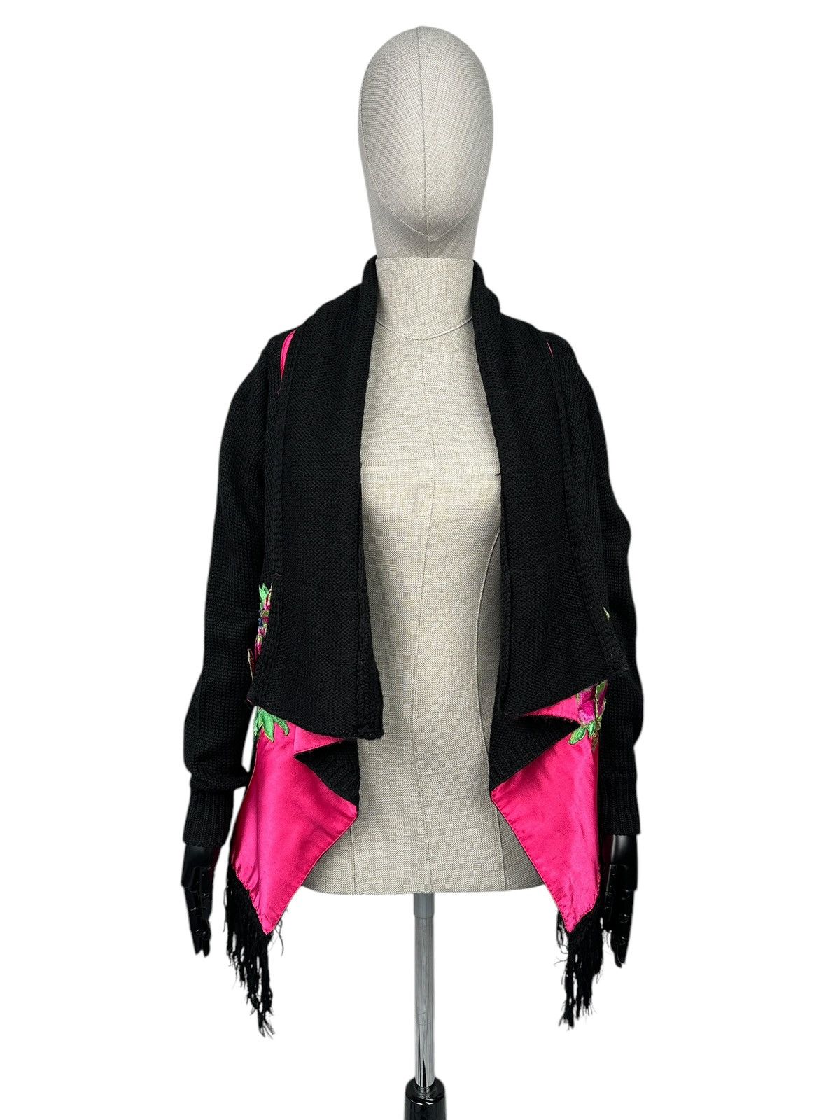 Max Mara MAX MARA Flower Open Cardigan Sweater Cape Wool Cashmere Size M / US 6-8 / IT 42-44 - 4 Thumbnail