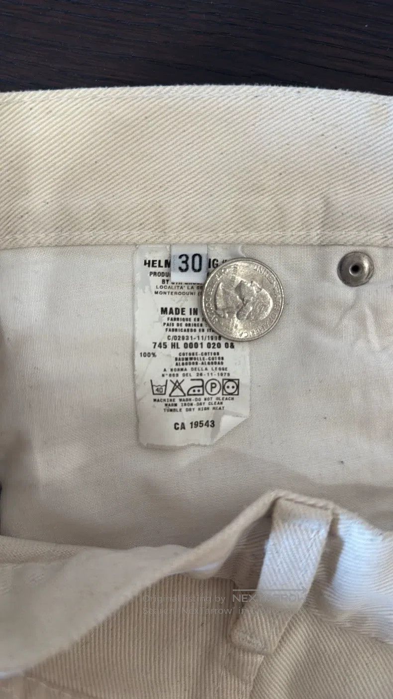 Helmut Lang Helmut Lang 1998, Burned, Denim Jeans Size US 30 / EU 46 - 9 Thumbnail