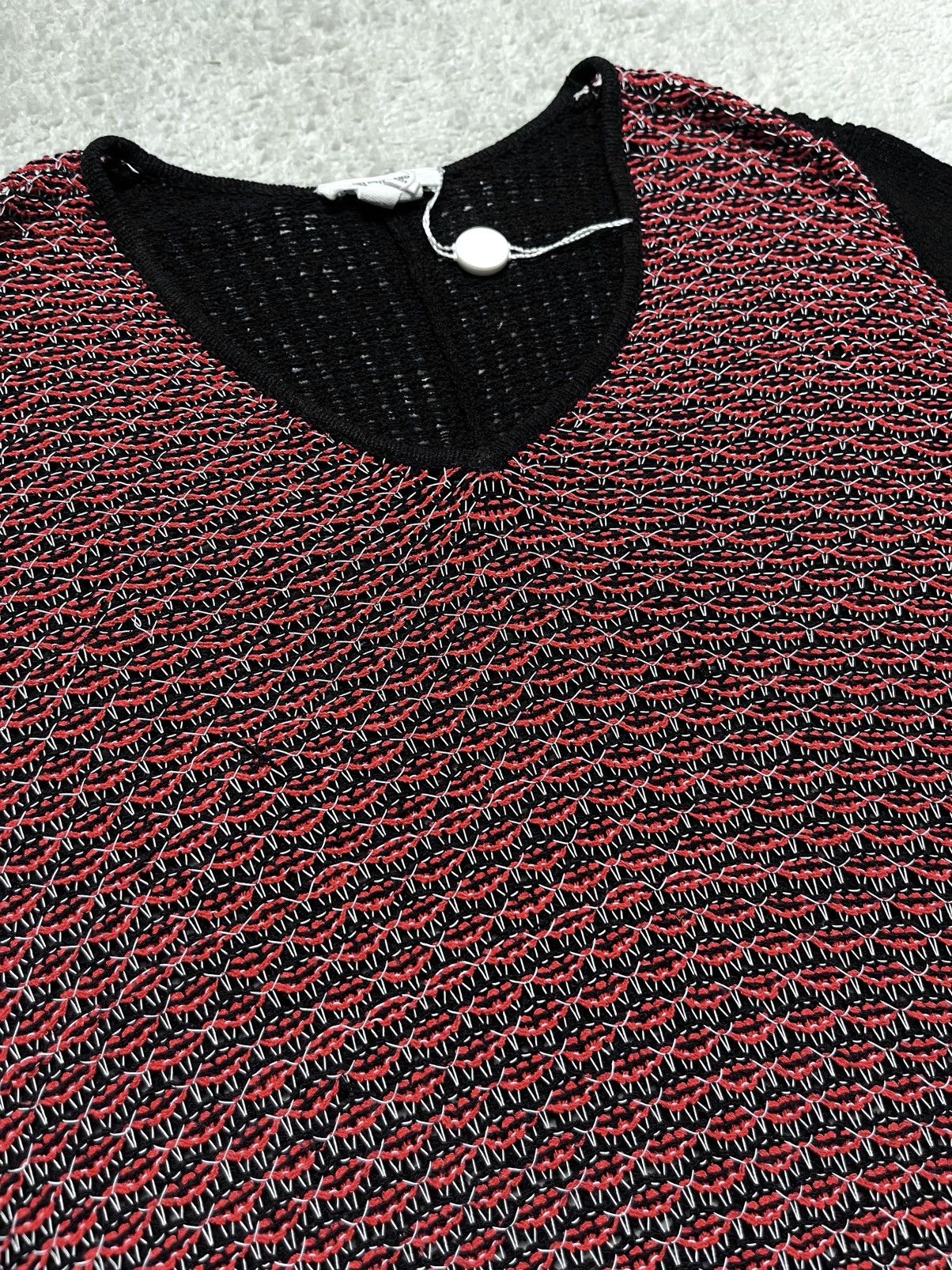 Helmut Lang Vintage Red Black sweater thin, transparent Helmut Lang Size M / US 6-8 / IT 42-44 - 5 Thumbnail