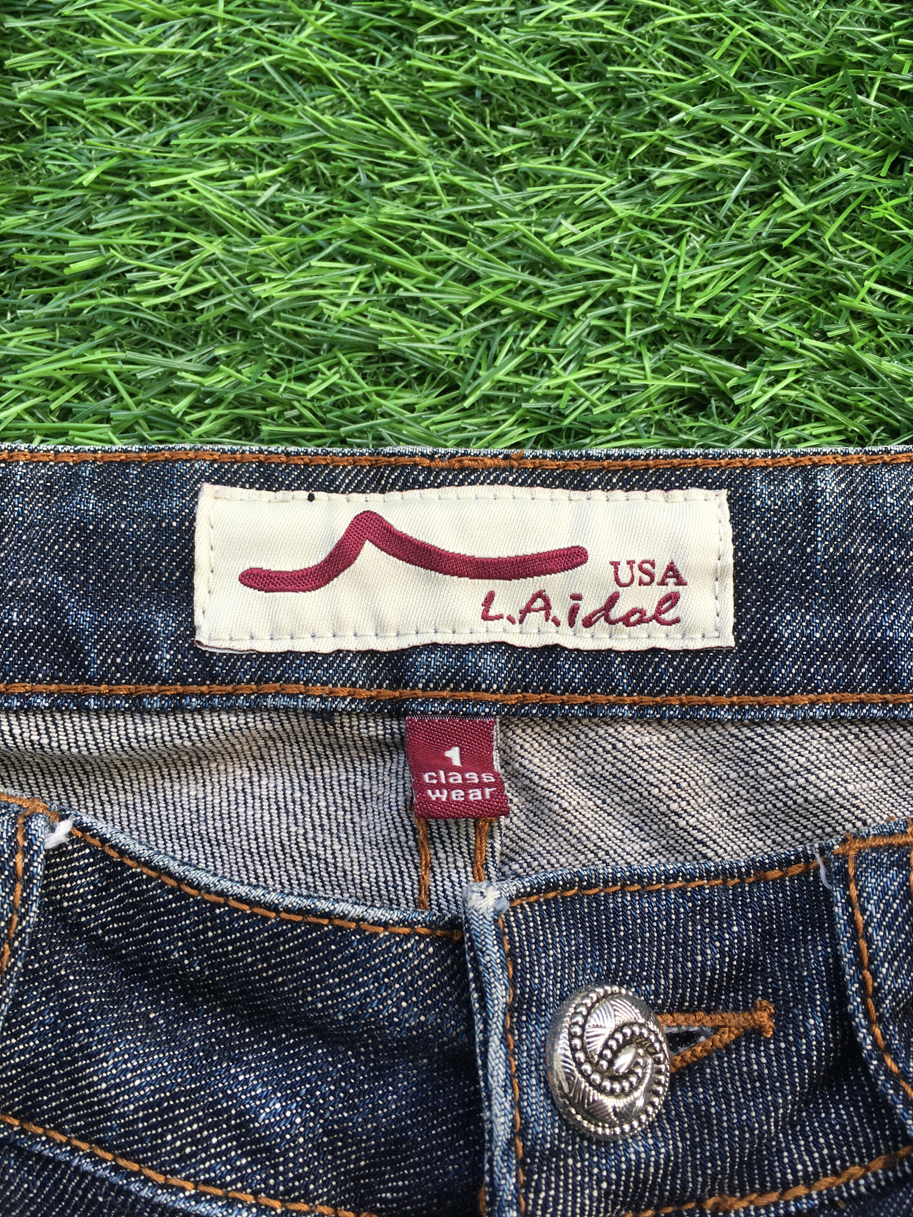 Designer Y2K LA Idol USA Low Rise Distressed Bootcut Jeans D-1174 Size 26" / US 2 / IT 38 - 10 Thumbnail