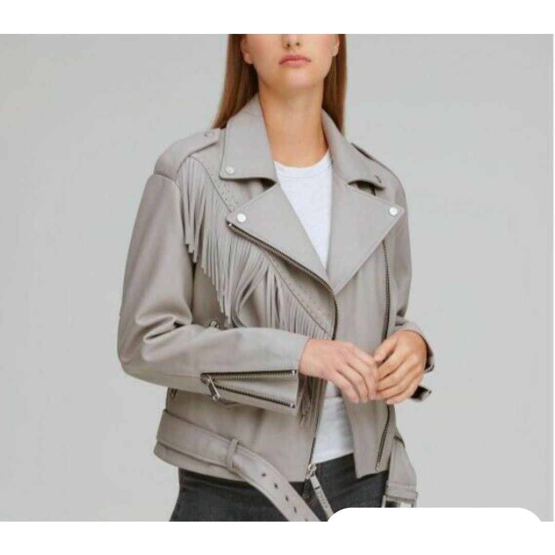 Andrew Marc Andrew Marc - Zariah/ XL /Fringe Genuine Leather Moto Jacket Size XL / US 12-14 / IT 48-50 - 1 Thumbnail