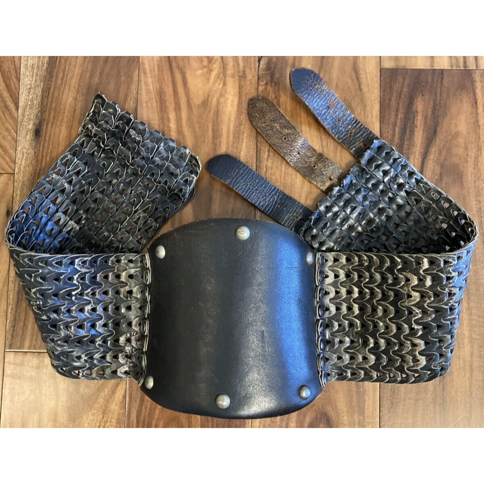 Other Vtg 1950s UNITED AIRLINES Leather Kidney Black Belt Aviator Size ONE SIZE - 1 Thumbnail