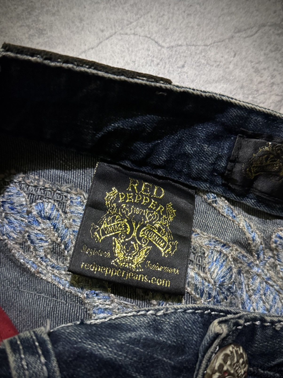 Hysteric Glamour Y2k Red Peppers skull studded ifsixwasnine bootcut jeans Size US 29 - 14 Thumbnail