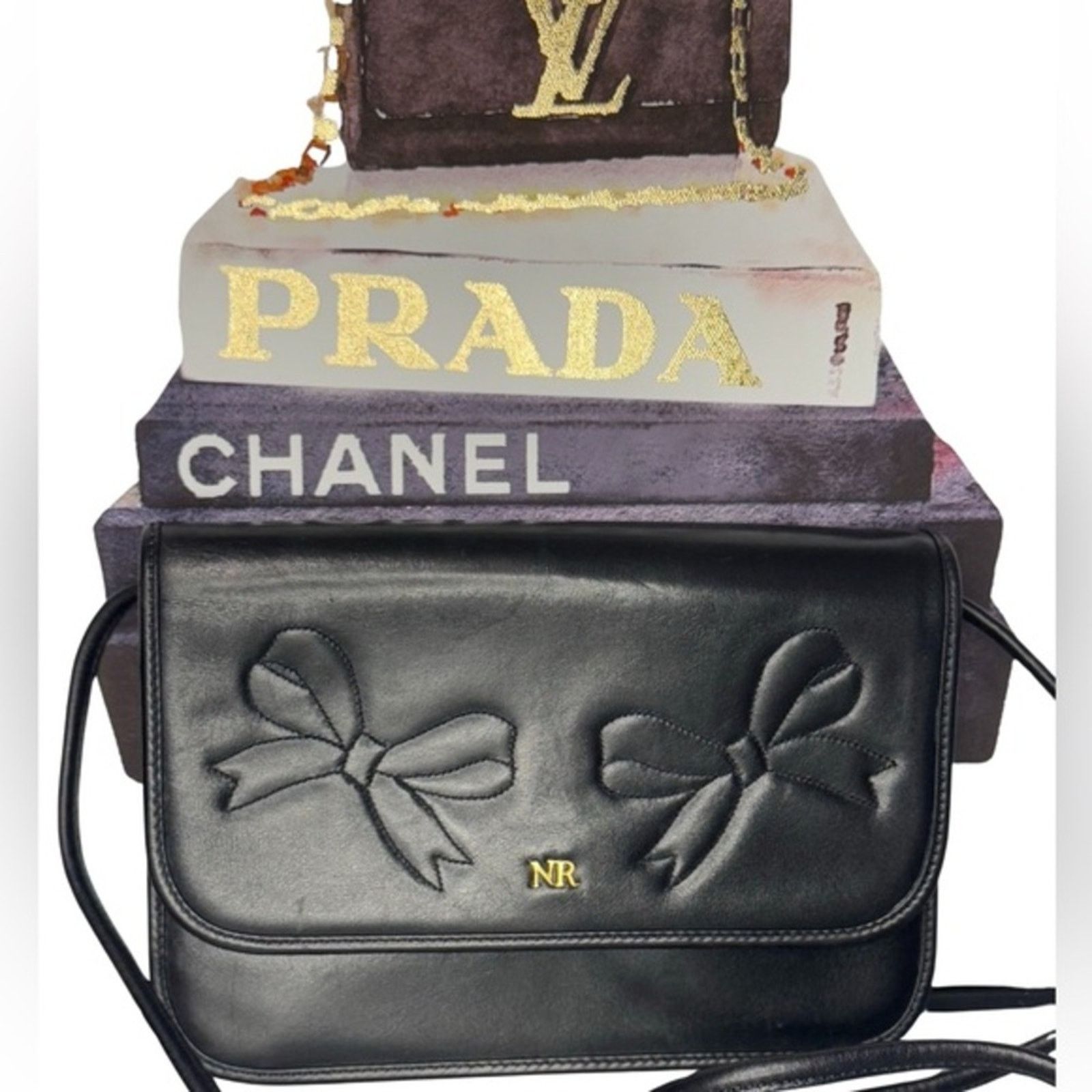 Nina Ricci Made In Italy Vintage Bow Black