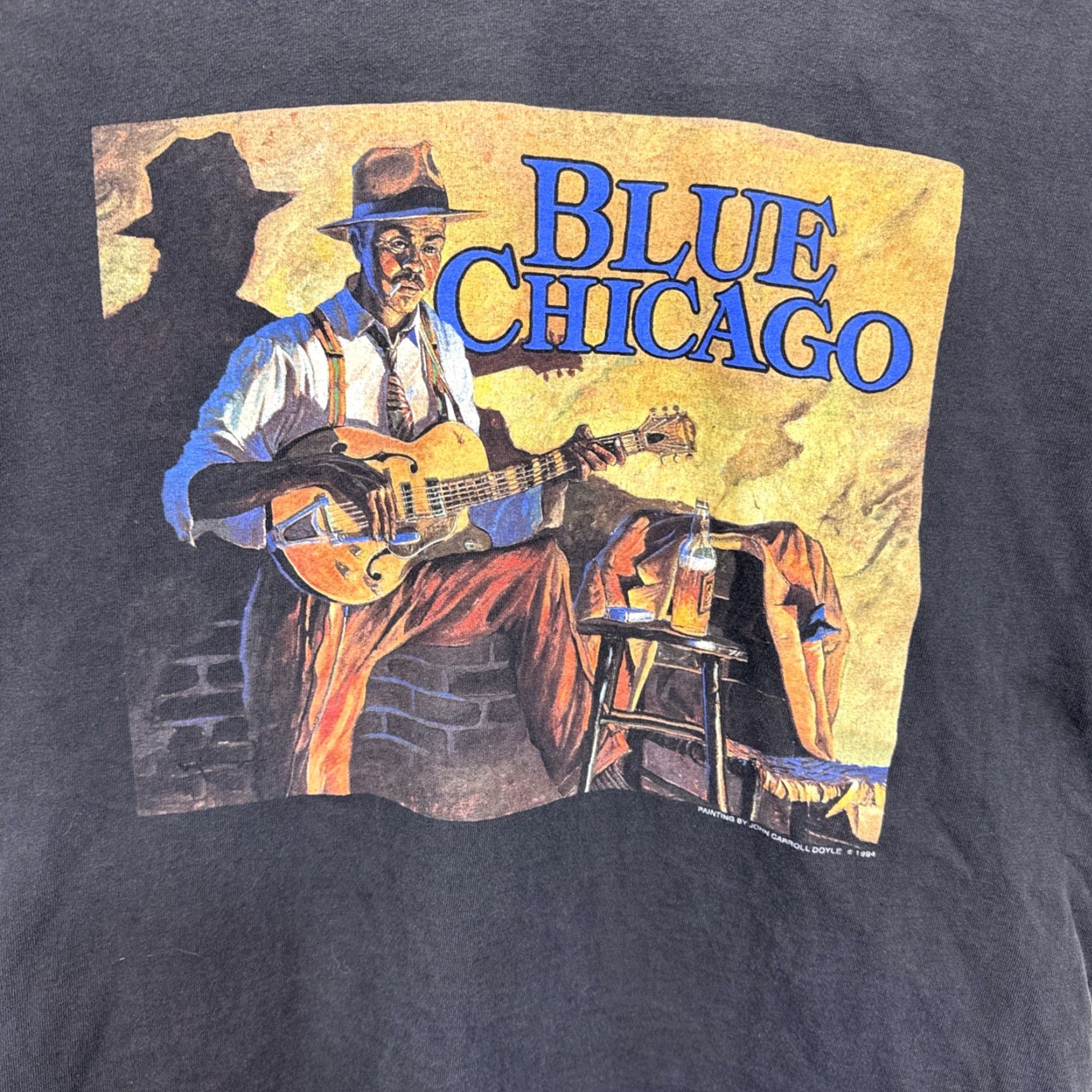 Vintage VINTAGE Blue Chicago T-Shirt Rambler 1994 Unisex Adults Crew Neck Short Sleeve Black Cotton Logo Spellout Graphic Print USA 90s Art Style Size US L / EU 52-54 / 3 - 2 Thumbnail