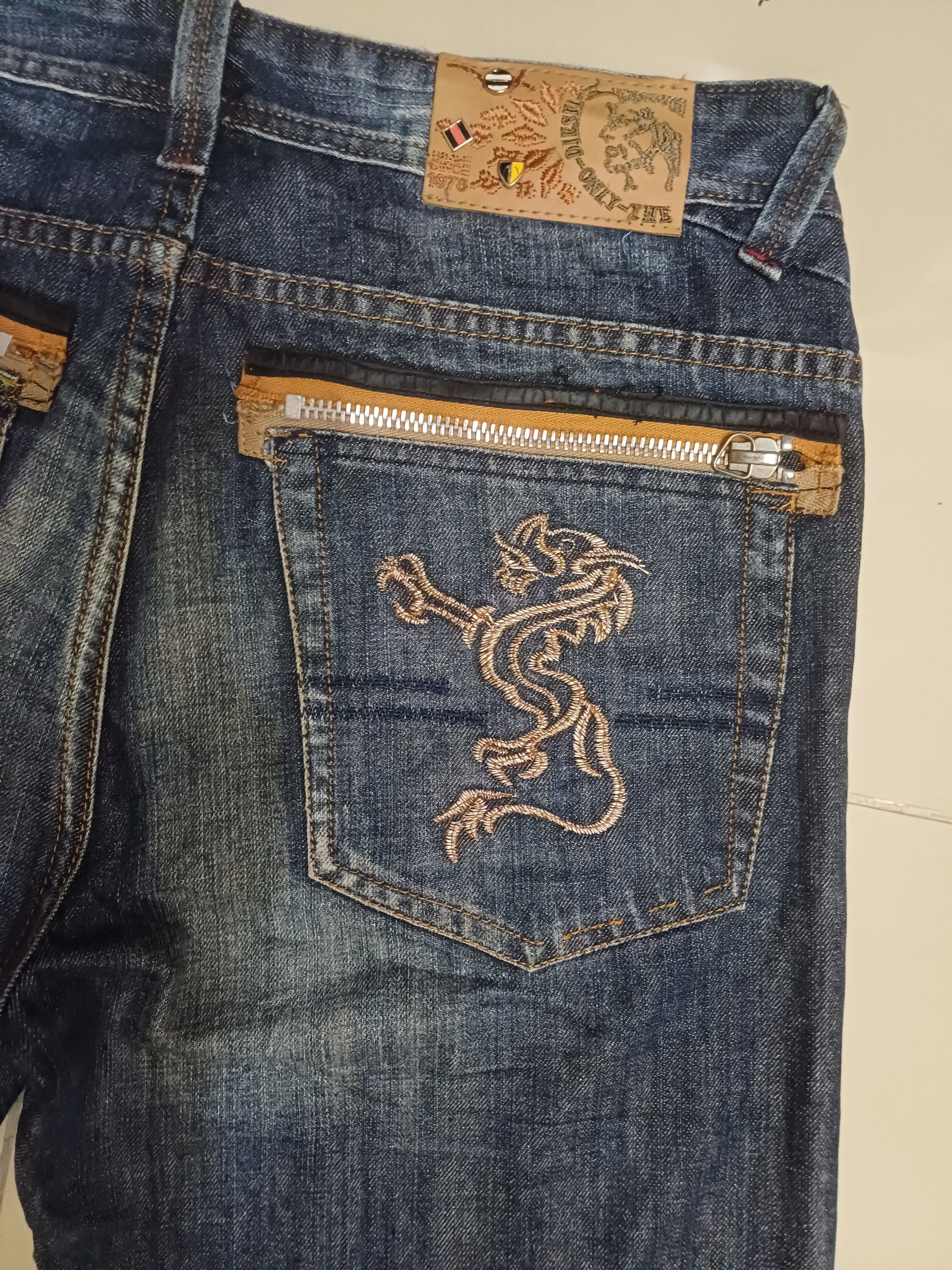 Diesel Superb loose DIESEL Jeans.. dragon on back poket Size US 34 / EU 50 - 9 Thumbnail