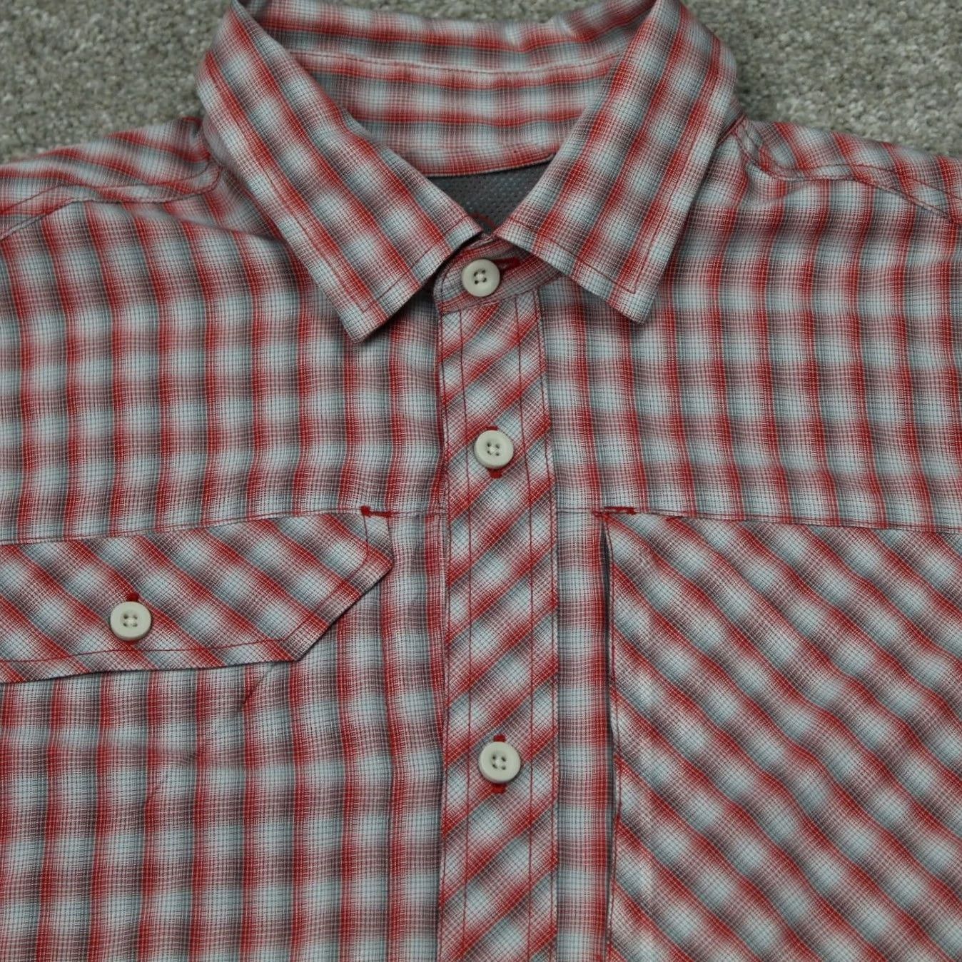 Eddie Bauer Eddie Bauer Shirt Mens Medium Red Plaid Button-Up Long Sleeve Wool? Polyester/Nylon Lined Size US M / EU 48-50 / 2 - 4 Thumbnail