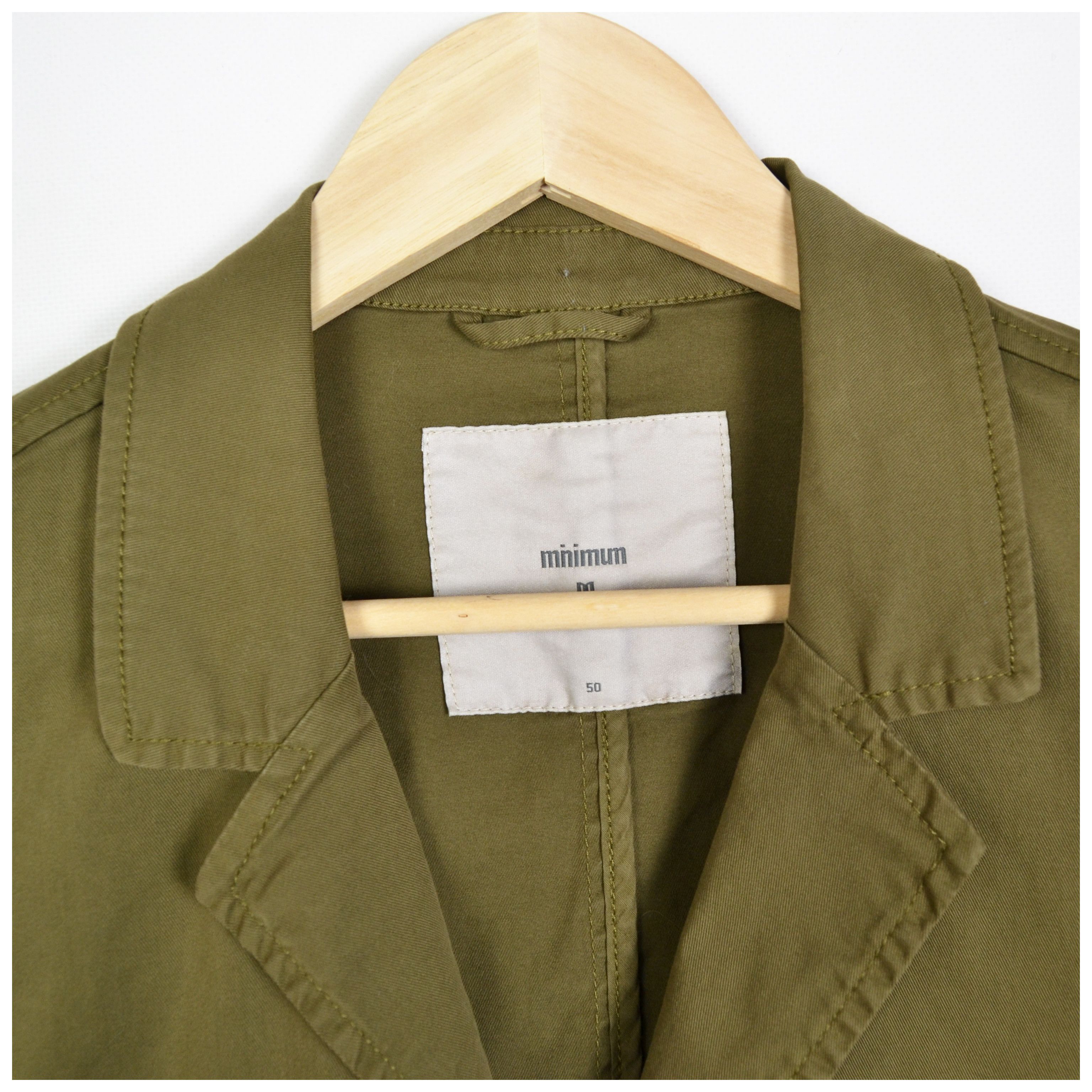 Minimum MINIMUM Khaki Buttoned Cotton Work Blazer Jacket Size 50/M Size US M / EU 48-50 / 2 - 3 Thumbnail