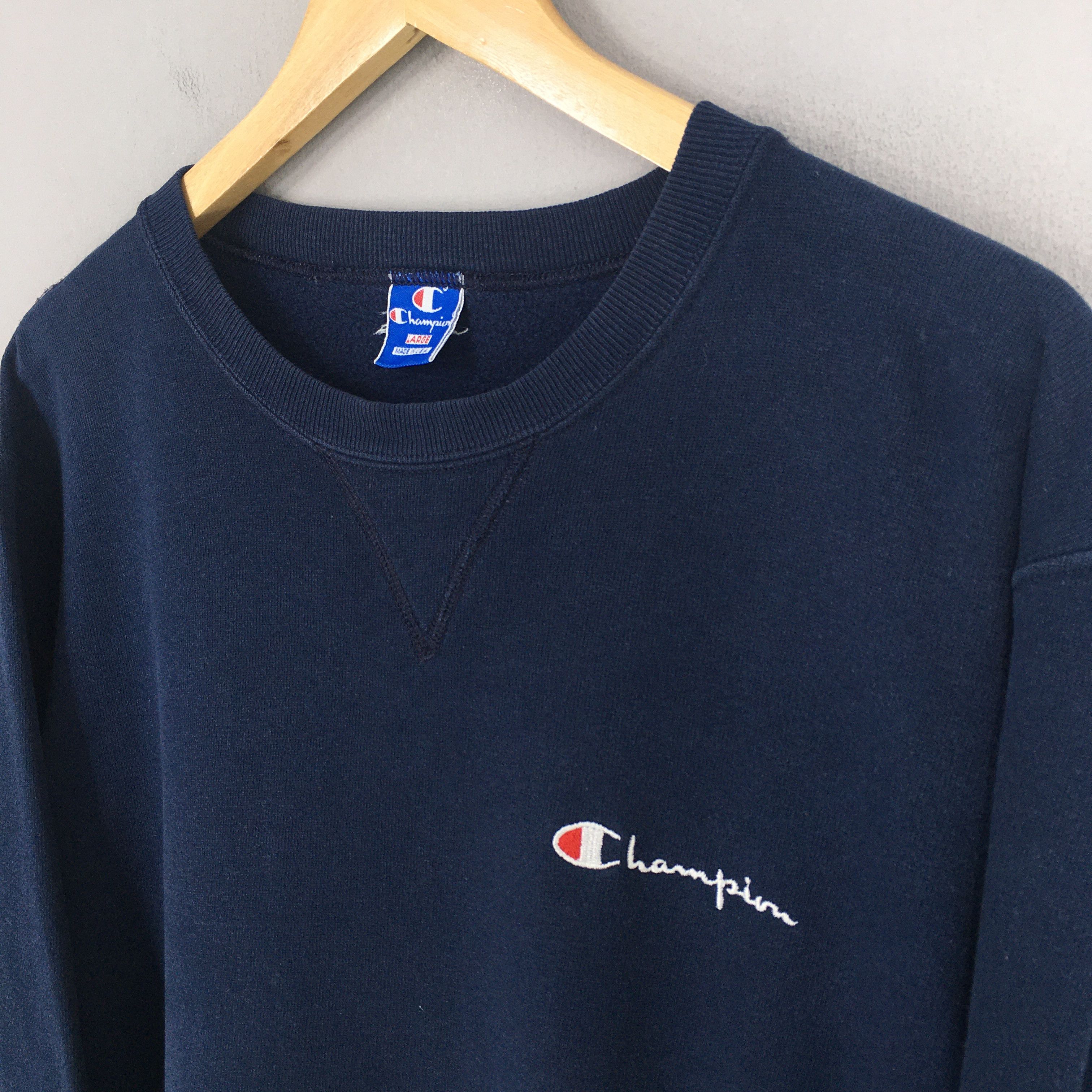 Champion × Vintage Vintage 90s Champion Sportswear Blue Sweatshirt Large Size US L / EU 52-54 / 3 - 3 Thumbnail