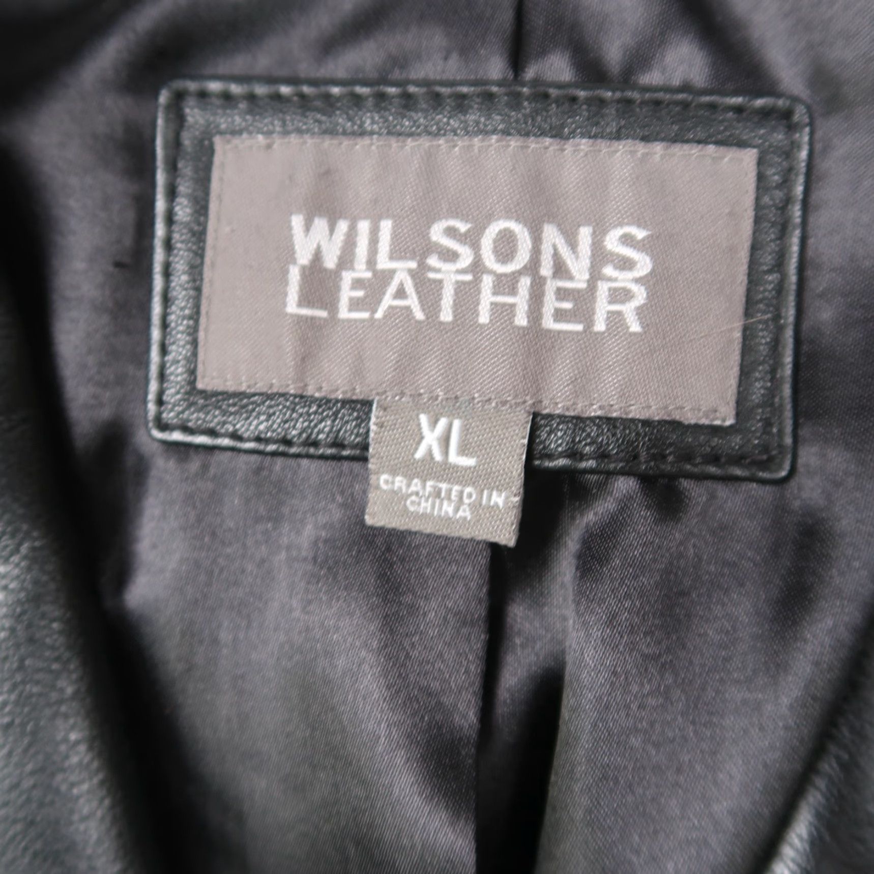 Vintage Wilsons Leather Jacket Womens XL Black Button Front Mid Length Tailored Size XL / US 12-14 / IT 48-50 - 5 Thumbnail