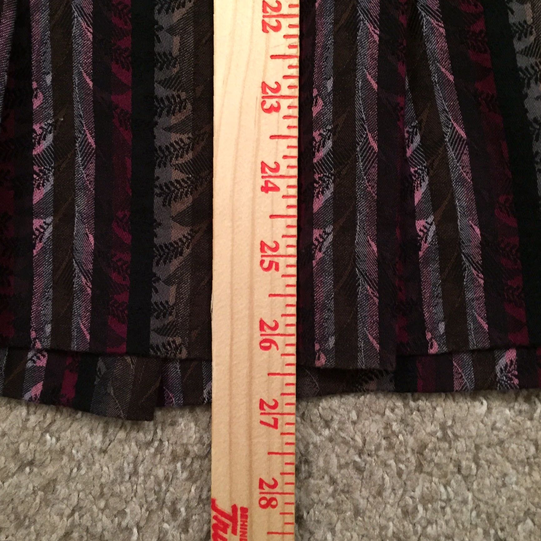 Pinko Apostrophe Skirt Midi Lined A-Line Purple Pink Striped Size 4 Women Cotton Regular Vintage No Size 27" / US 4 / IT 40 - 6 Thumbnail