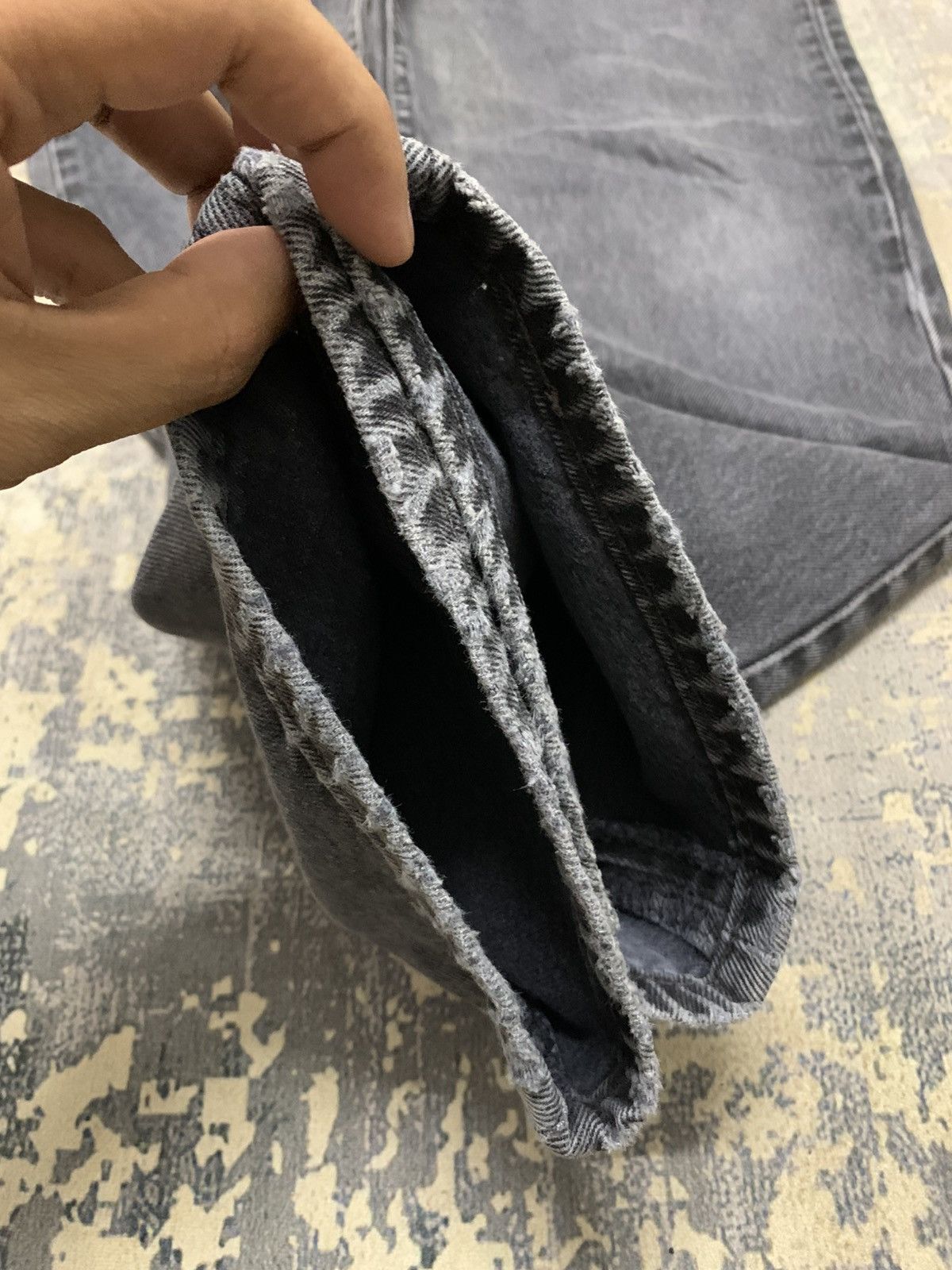 Size 30x35 Vintage Levis 501 Repaired Denim Loose Jeans