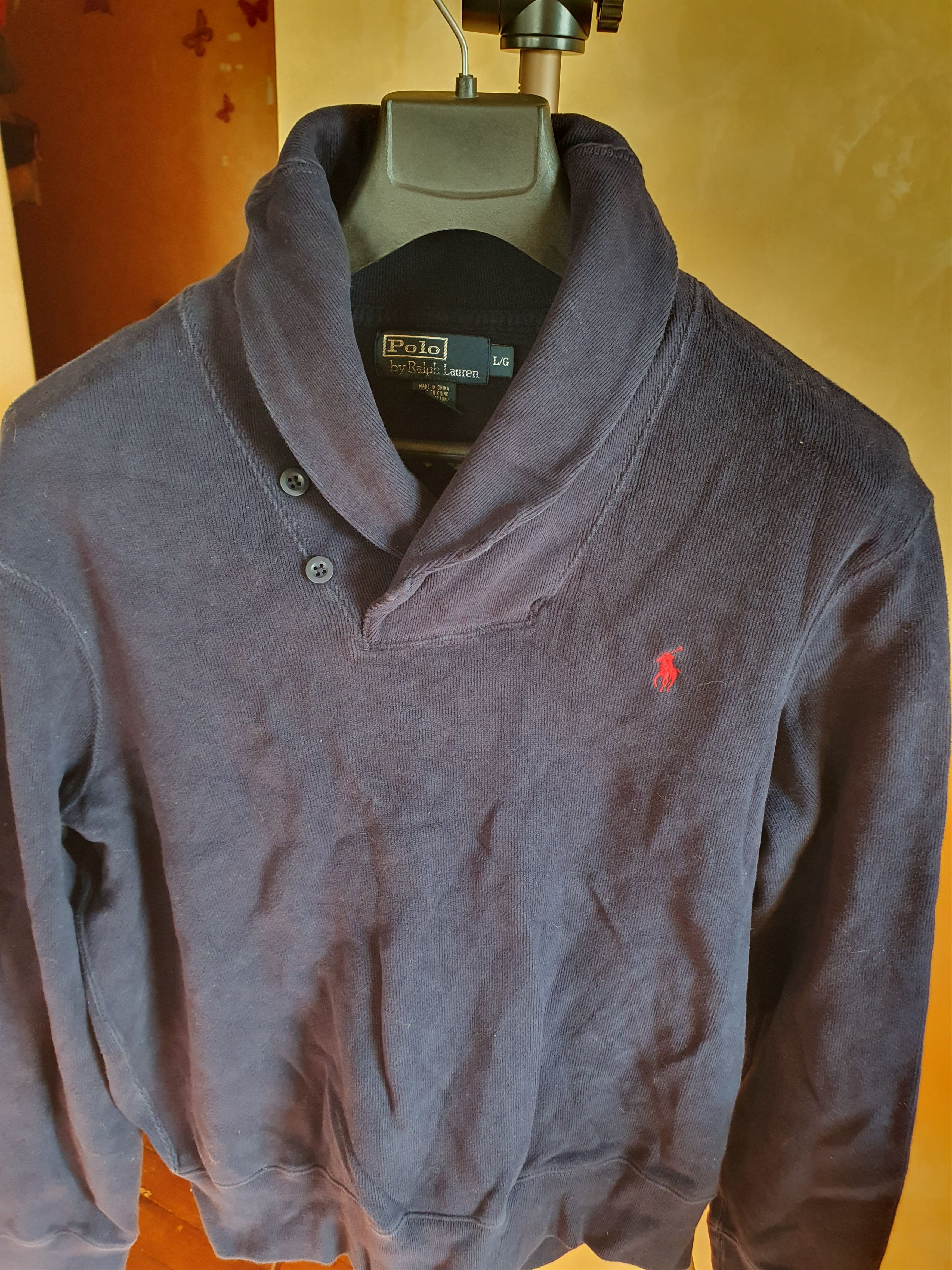 Polo Ralph Lauren Polo Ralph Lauren Shawl Neck Collar Sweater sz L Size US L / EU 52-54 / 3 - 10 Thumbnail
