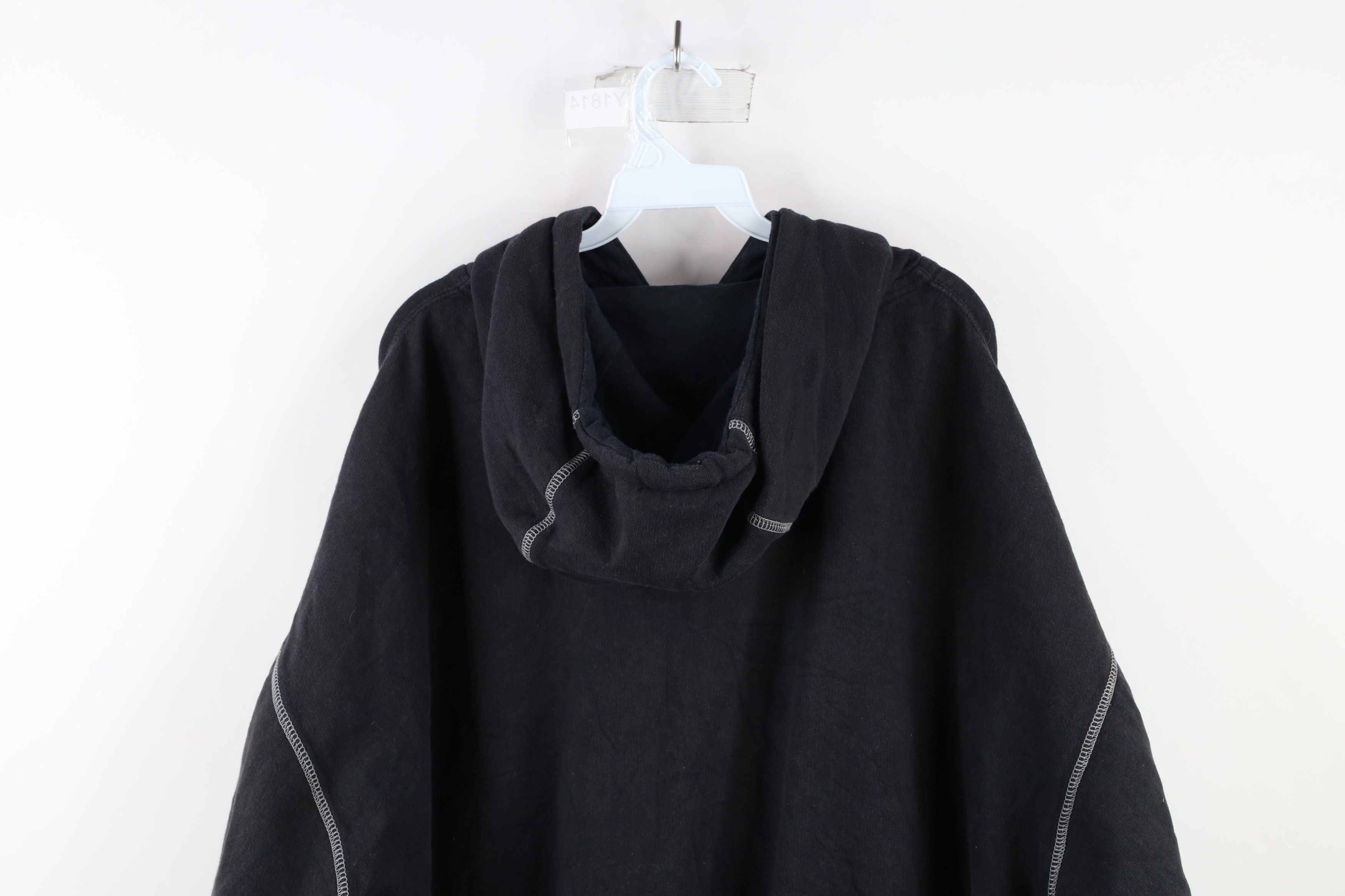Fubu × Vintage Vintage FUBU Spell Out Baggy Fit Hoodie Sweatshirt Black Size ONE SIZE - 12 Thumbnail