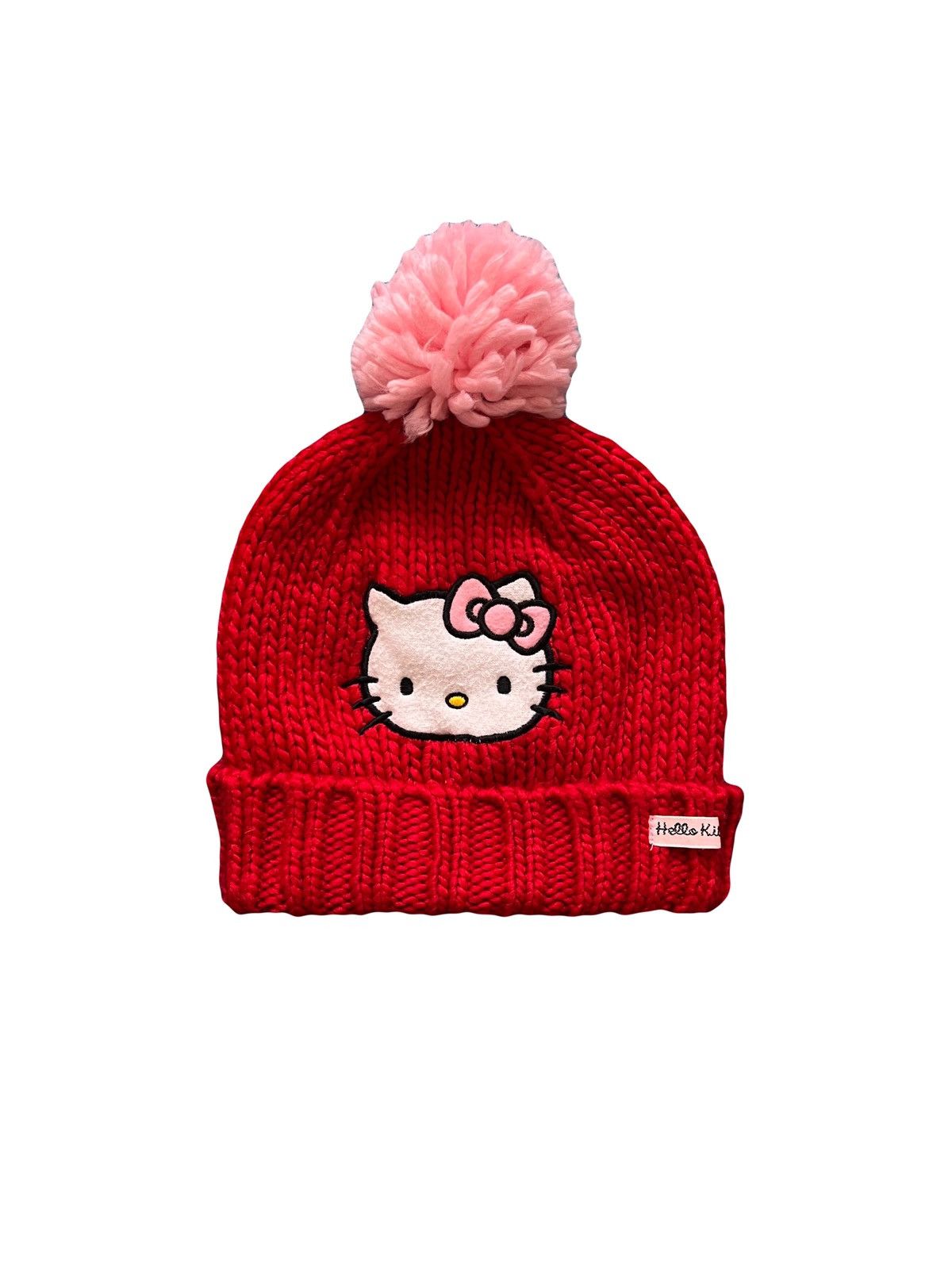 Japanese Brand × Vintage Y2k Hello Kitty Beanie Hat Hello Bunny Big Logo Size ONE SIZE - 3 Thumbnail
