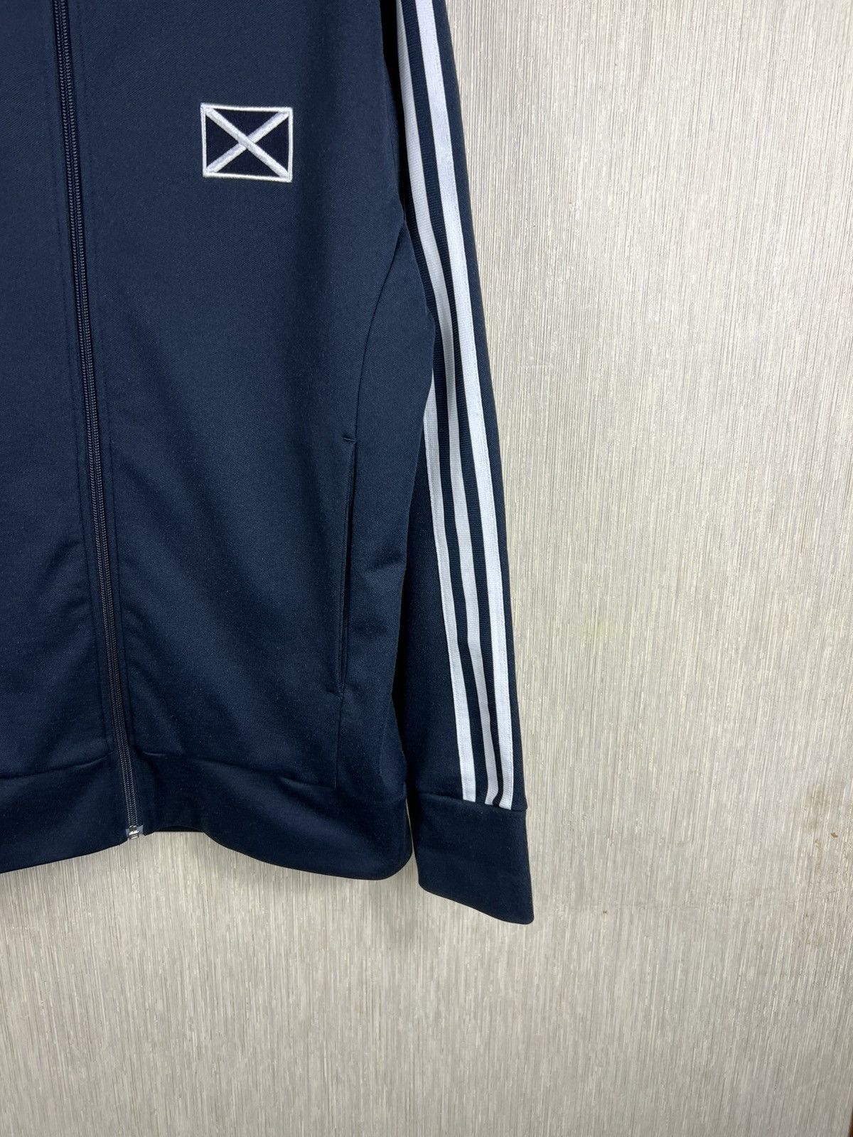 Adidas Vintage Adidas Scotland y2k navy zip track hoodie blokecore Size US L / EU 52-54 / 3 - 7 Thumbnail