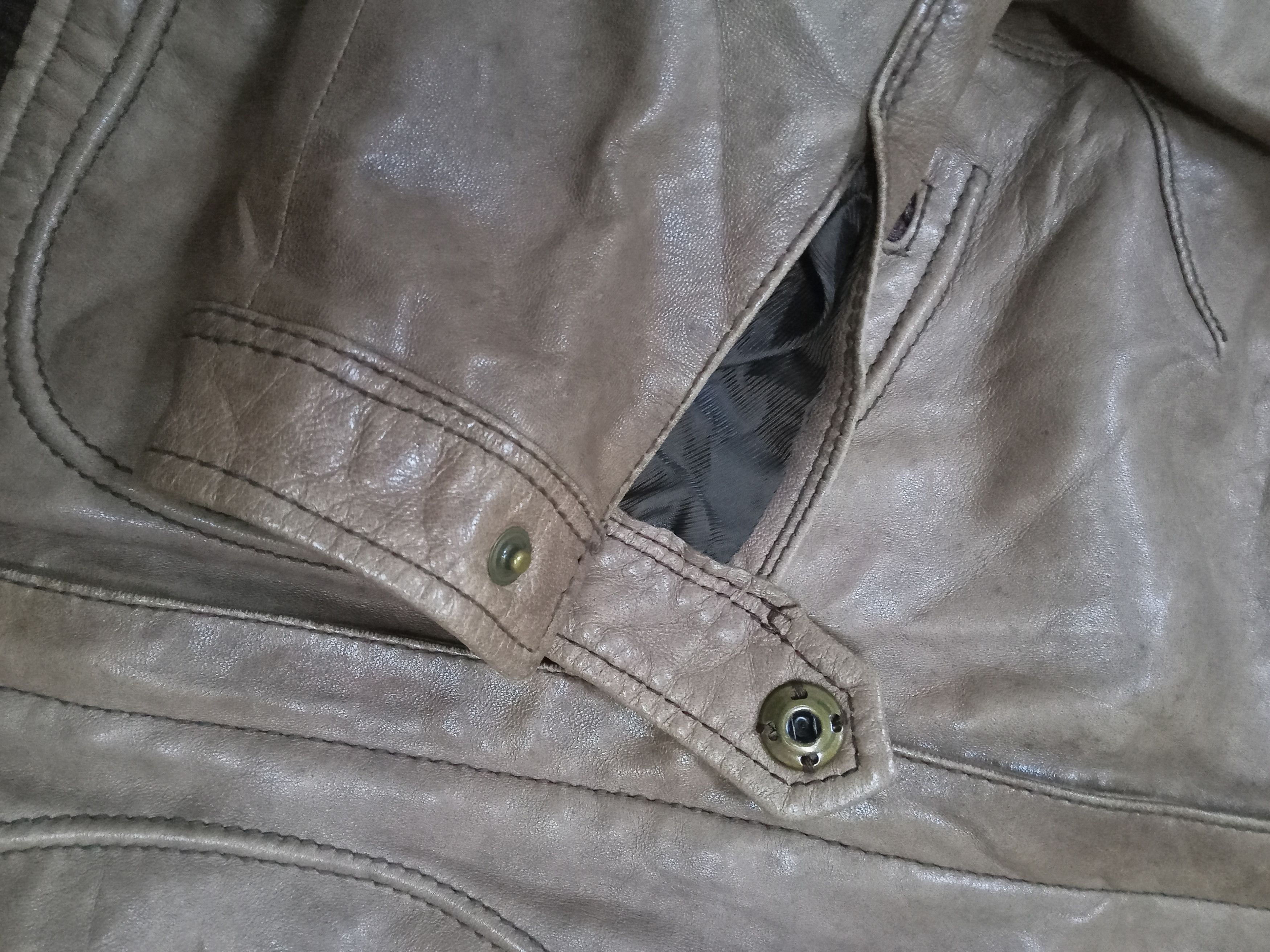 Japanese Brand Bark Tannage Leather Jacket Size S / US 4 / IT 40 - 10 Thumbnail