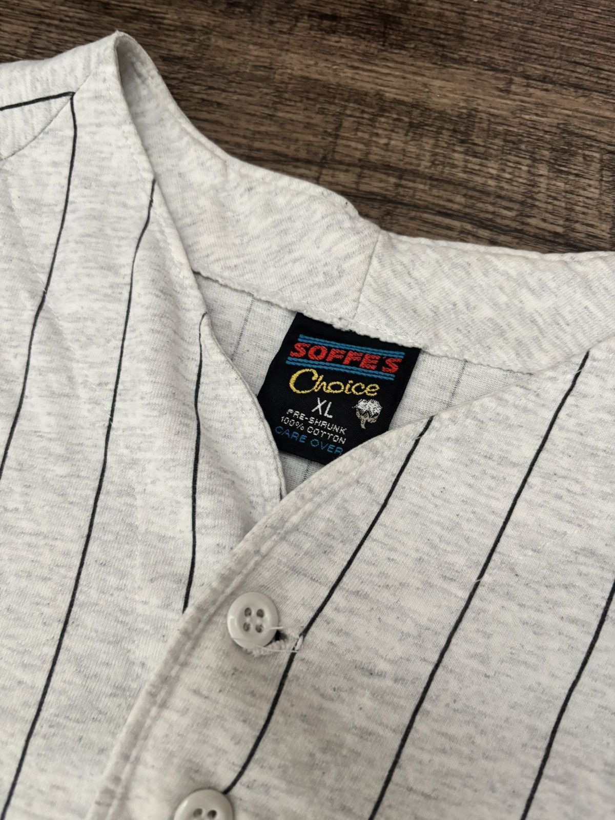 Vintage 90s American Police Parody Baseball Pinstripe Jersey XL Size US XL / EU 56 / 4 - 3 Thumbnail