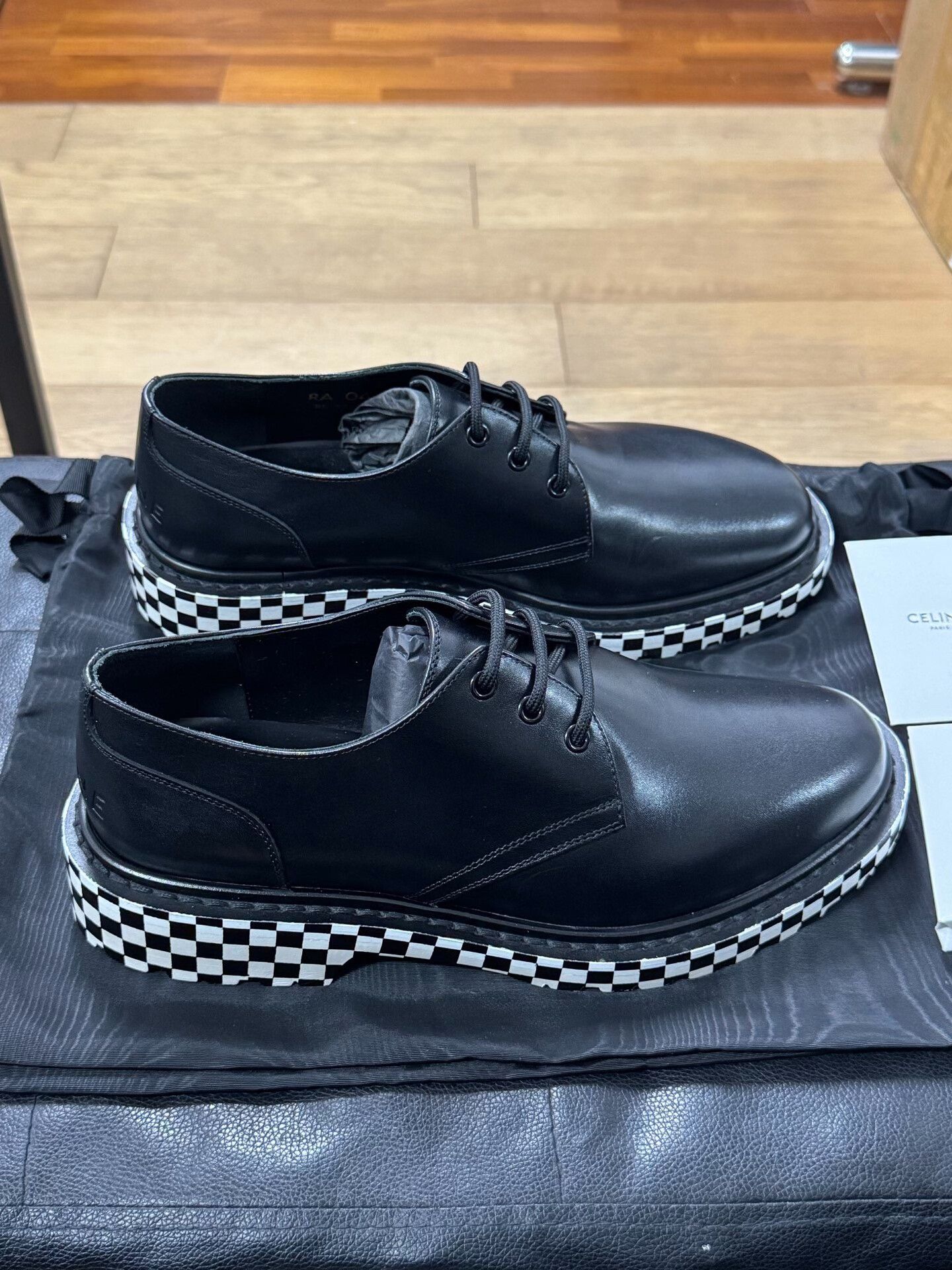 Celine celine black leather casual derby shoes Size US 10.5 / EU 43-44 - 2 Thumbnail