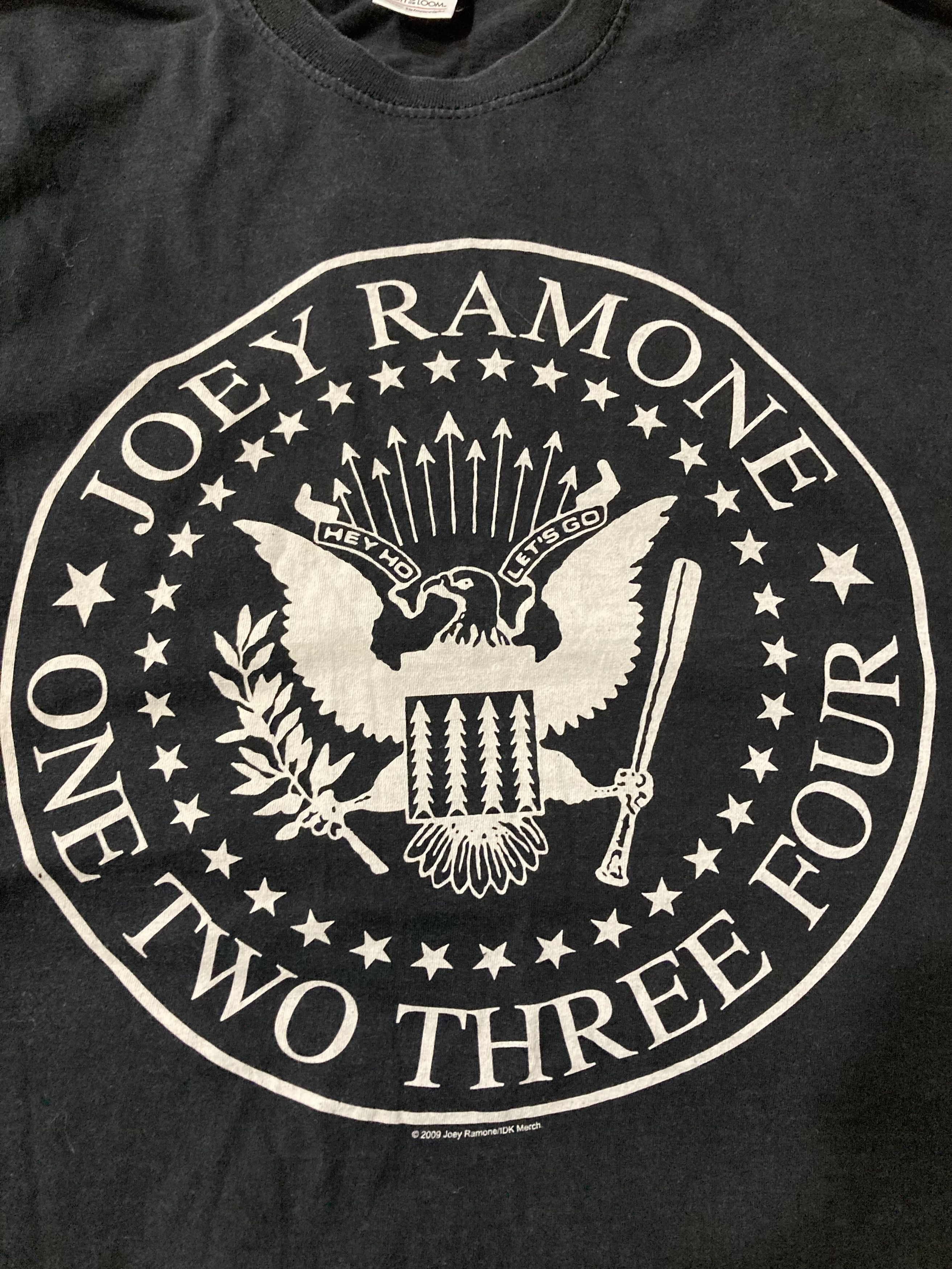 Band Tees Vintage Joey Ramone 2009 Cotton Black Faded Band T Shirt Size US L / EU 52-54 / 3 - 5 Thumbnail