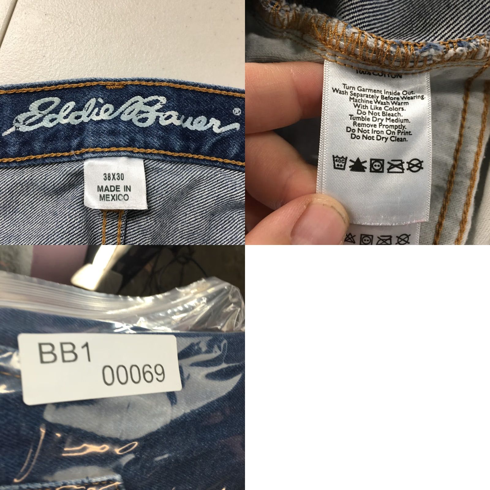 Eddie Bauer Eddie Bauer Jeans Mens 38x30 Blue Straight Leg Zip Fly Relaxed Cotton Denim Shirt? Size US 38 / EU 54 - 10 Thumbnail