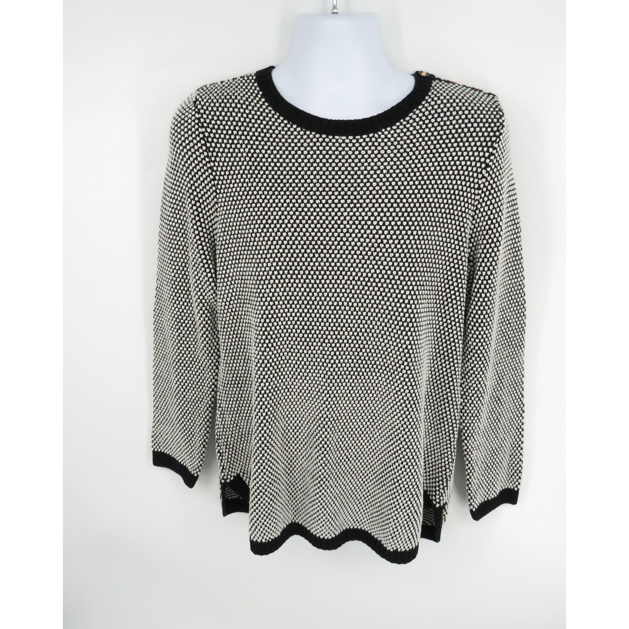 Charter Club Charter Club Women's Black White Sweater XXL NWT $59.50 Size XXL / US 16-18 / IT 52-54 - 1 Thumbnail