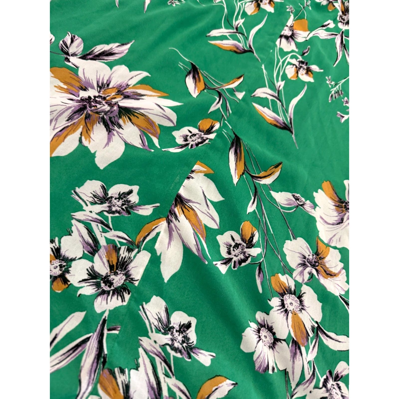 Vintage VINTAGE Maurices Dress Womens Tank Dress Vneck NWT Floral Green White Brown Purple Sleeveless Knee Length Small Girls Size S / US 4 / IT 40 - 3 Thumbnail