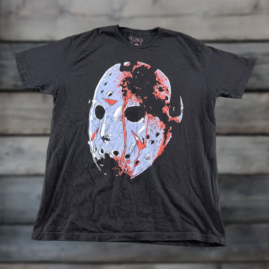 Vintage Seance Shirt Mens XL Black Horror Hockey Mask Band Final Chapter Graphic Cotton Size US XL / EU 56 / 4 - 1 Thumbnail