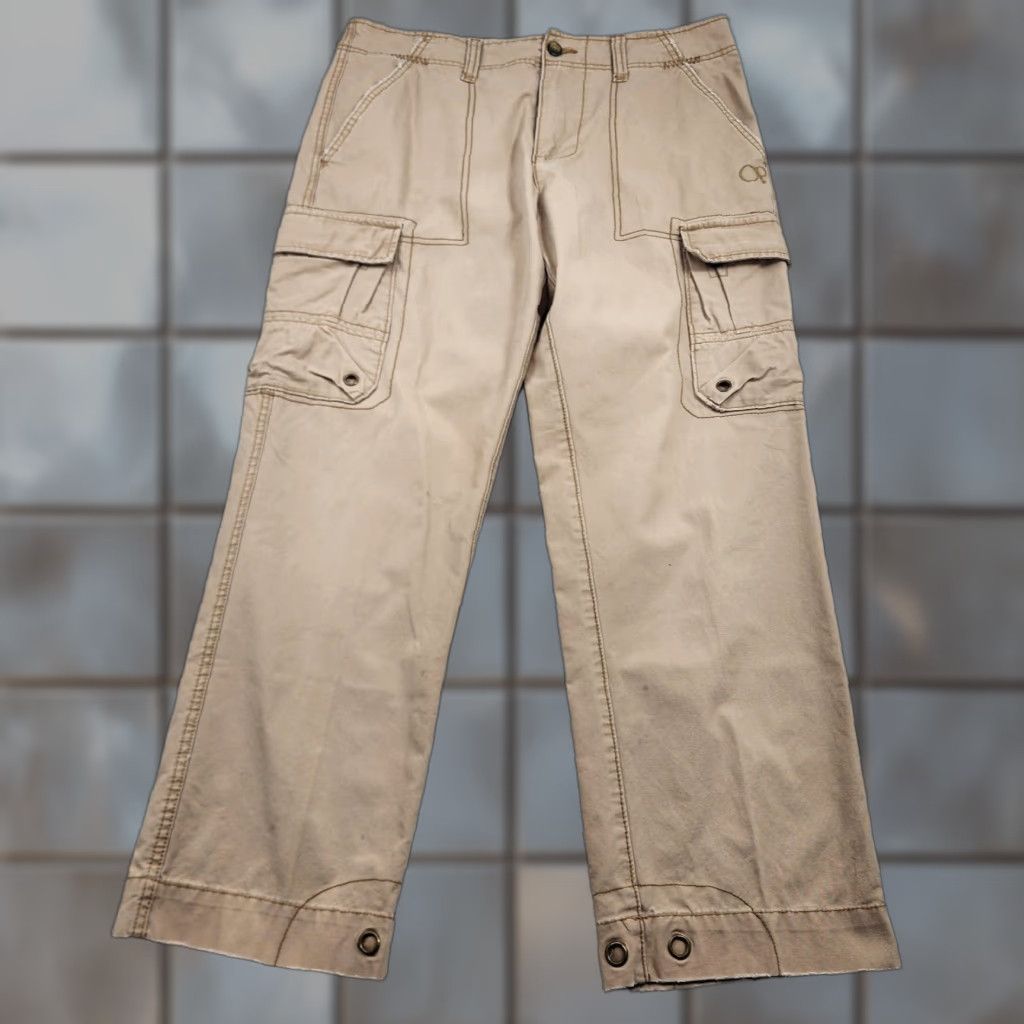 Vintage OP Cargo Pants Mens 36x30 Khaki Cargo Pockets Streetwear Beach Vintage: None (adjusted within rules) Size US 36 / EU 52 - 1 Thumbnail