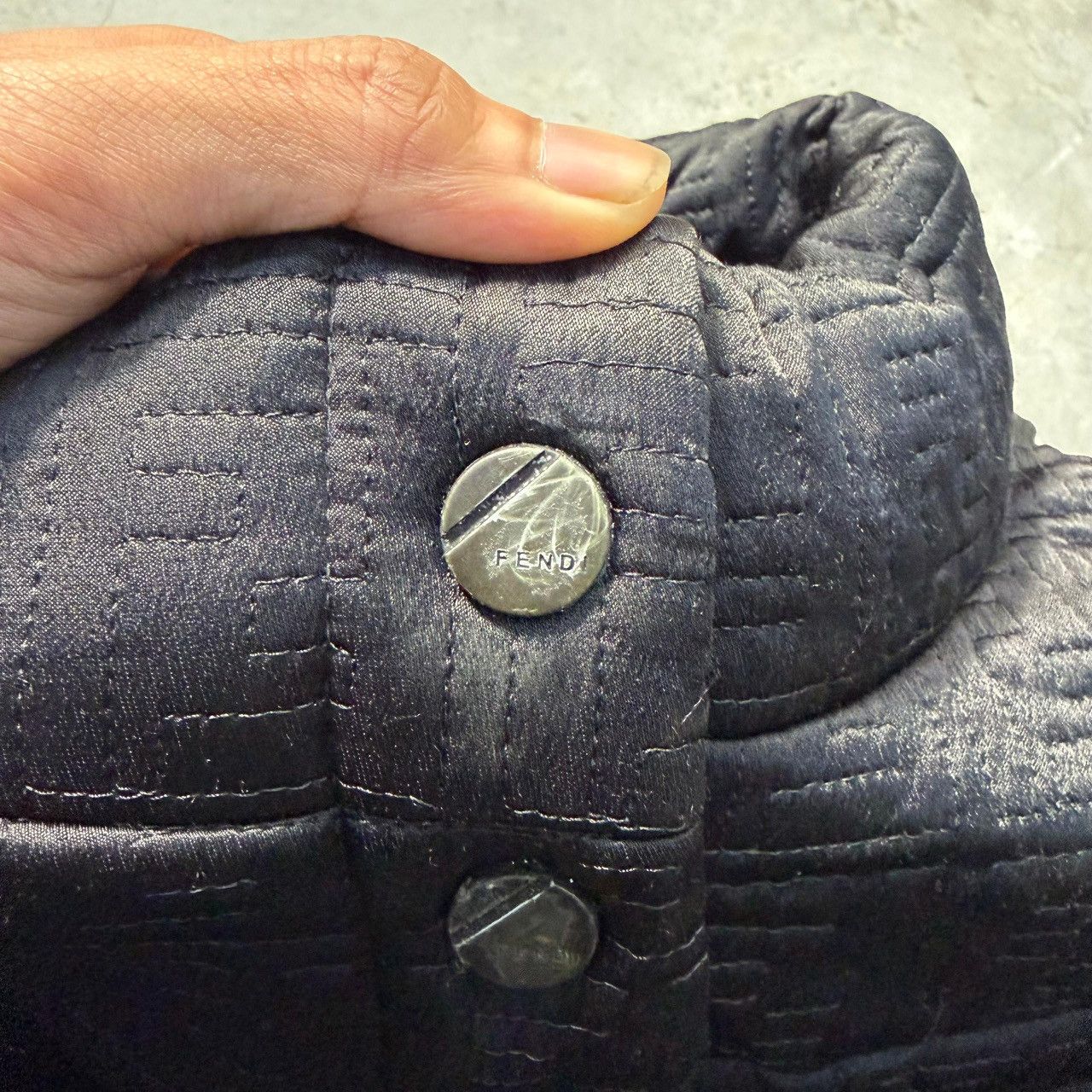 Fendi Vintage FENDI FF Monogram Quilted Puffer Jacket Black Size XS / US 0-2 / IT 36-38 - 9 Thumbnail