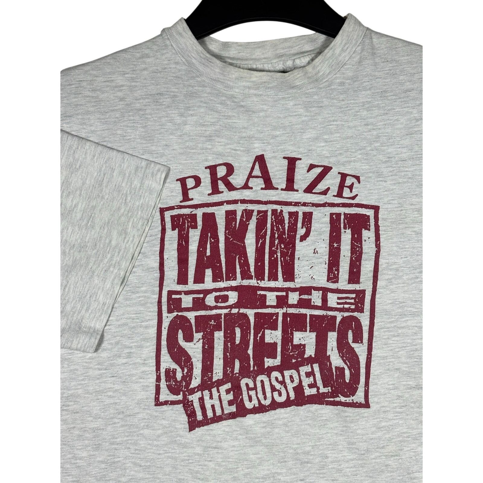 Hanes USA Praise Takin It to the Streets Gospel Shirt Large Size US L / EU 52-54 / 3 - 1 Thumbnail