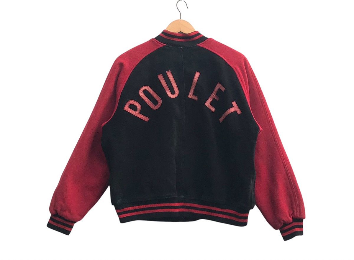 Leather Vintage Flax-En-Provence Suede Leather Varsity Jacket Size US M / EU 48-50 / 2 - 1 Thumbnail