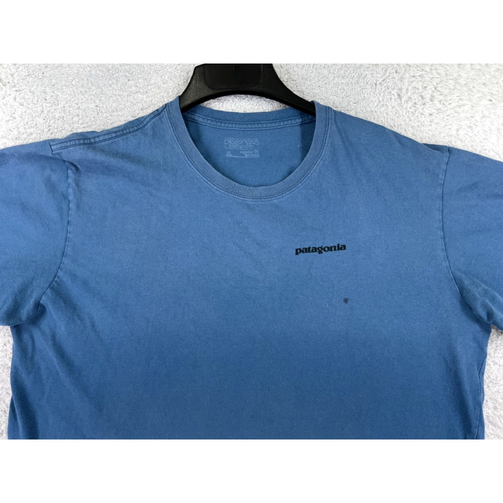 Patagonia Patagonia Shirt Men XL Blue Short Sleeve Crew Neck Cotton Jersey Logo T-Shirt 90s USA (All Seasons) Mens Size US XL / EU 56 / 4 - 7 Thumbnail