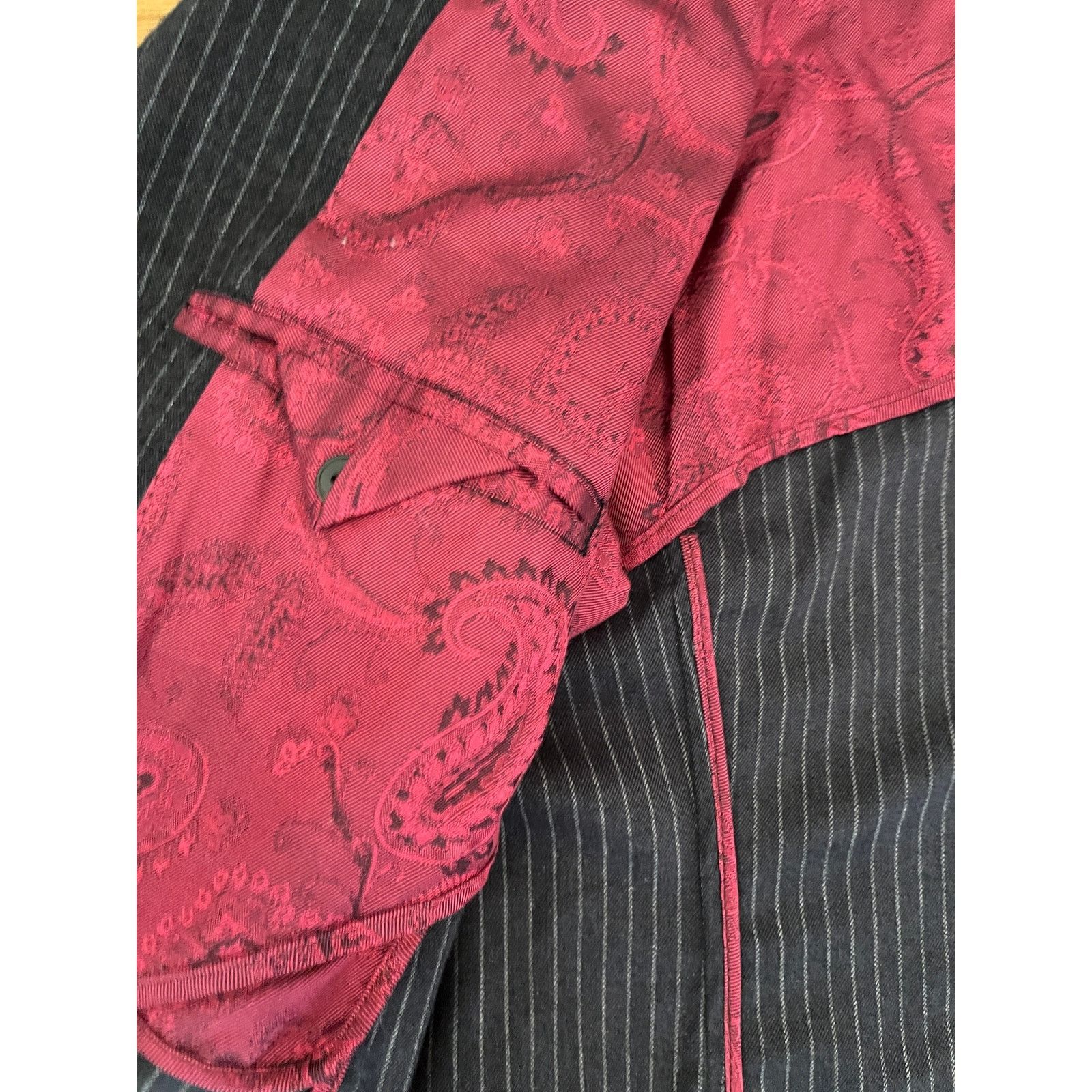 Robert Graham Rare Robert Graham Pinstripe Paisley Lined Field Jacket 2XL Size US XXL / EU 58 / 5 - 6 Thumbnail