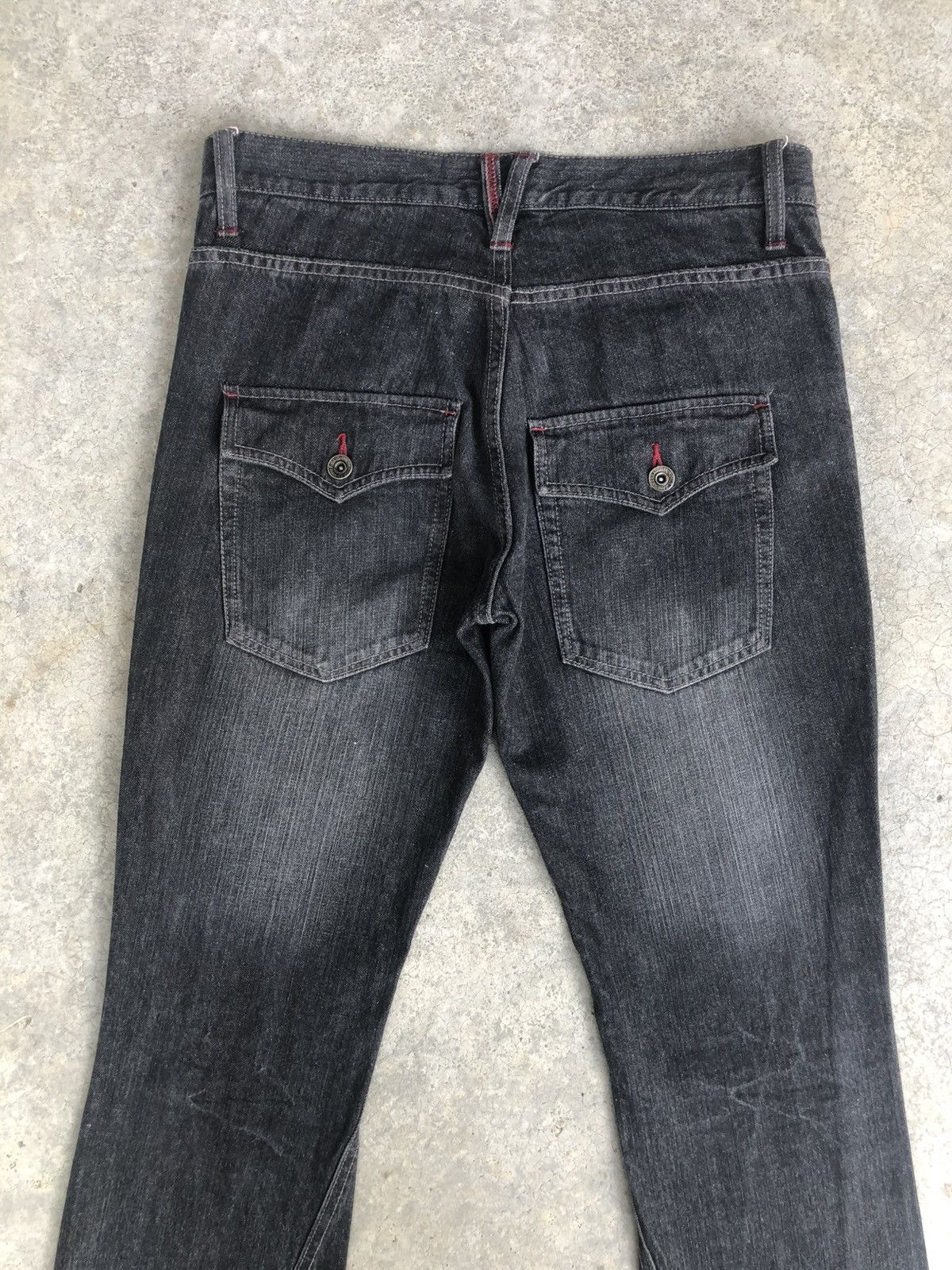 If Six Was Nine Japanese Barcedos Flared Jeans Bootcut Distressed Jeans Size US 31 - 8 Thumbnail