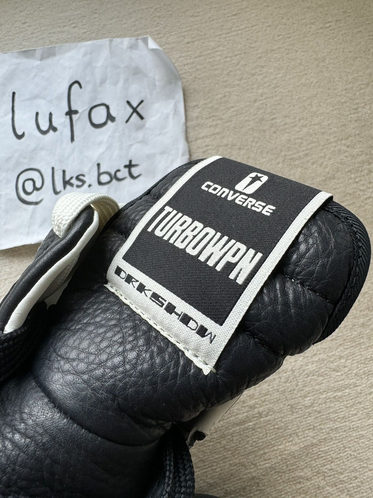 Converse × Rick Owens Drkshdw NEW | TURBOWPN DRKSHDW X CONVERSE WOMENS BLACK/MILK Size US 6 / IT 36 - 7 Thumbnail