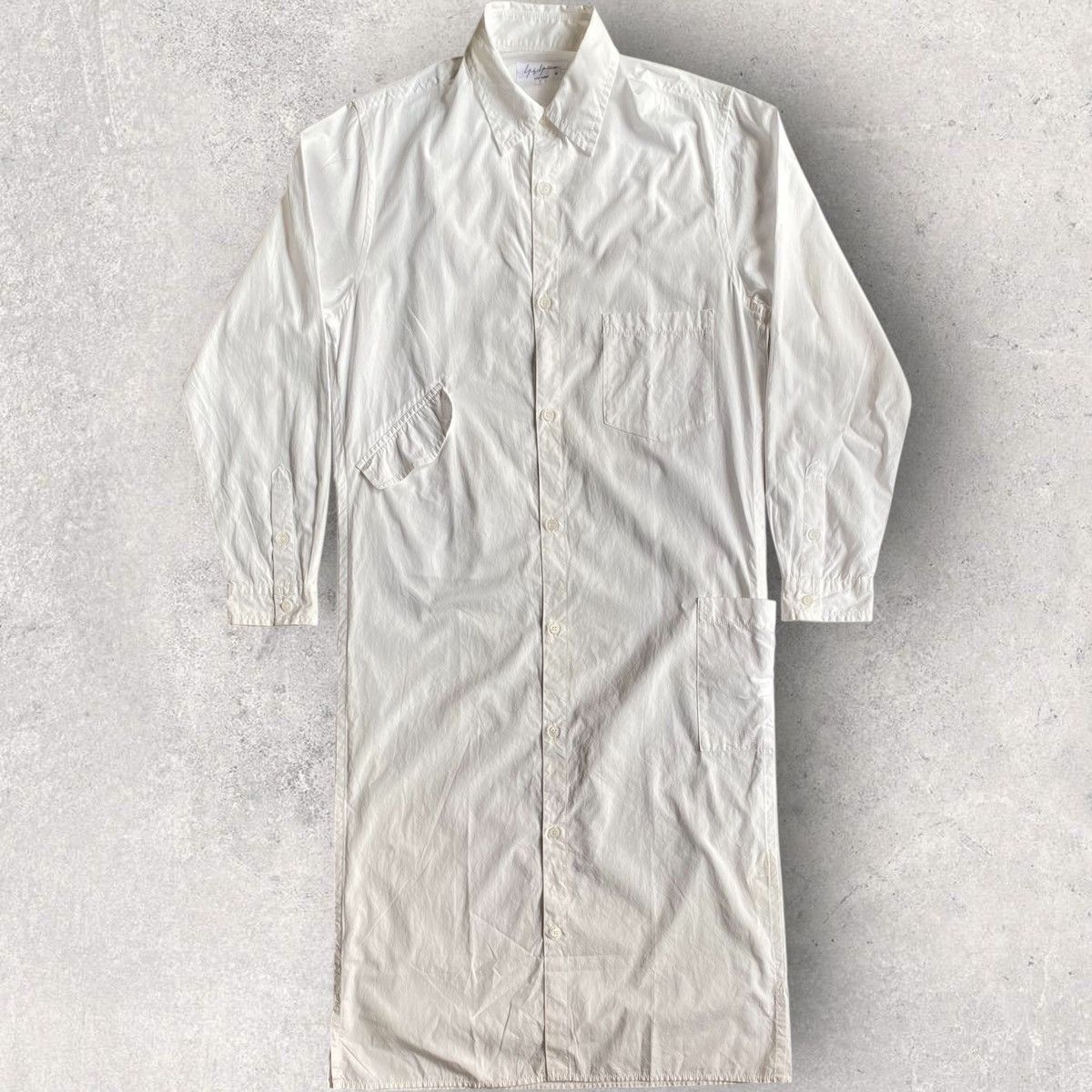 Yohji Yamamoto SS19 Long Shirt With Pockets Size US S / EU 44-46 / 1 - 1 Thumbnail