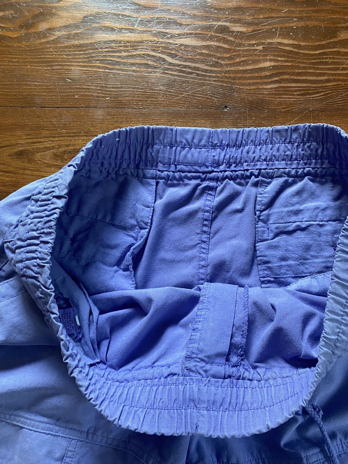 Bugle Boy × Vintage Vintage 80’s Bugle Boy Purple Wide Leg Cargo Shorts Size US 38 / EU 54 - 10 Thumbnail