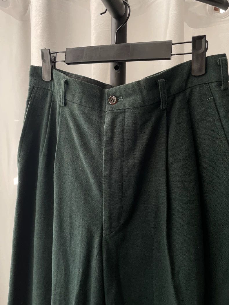 Comme des Garcons Comme des Garcons size l Dark green slouchy micro tapered Size US 30 / EU 46 - 2 Thumbnail