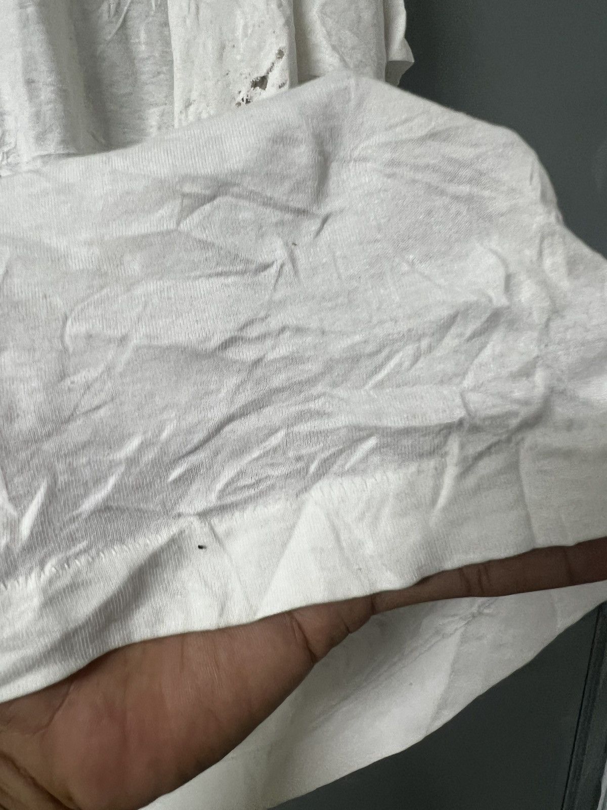 Vintage VINTAGE THRASHED FADED WHITE PLAIN PAPER THIN ERD GRUNGE Size US XL / EU 56 / 4 - 8 Thumbnail