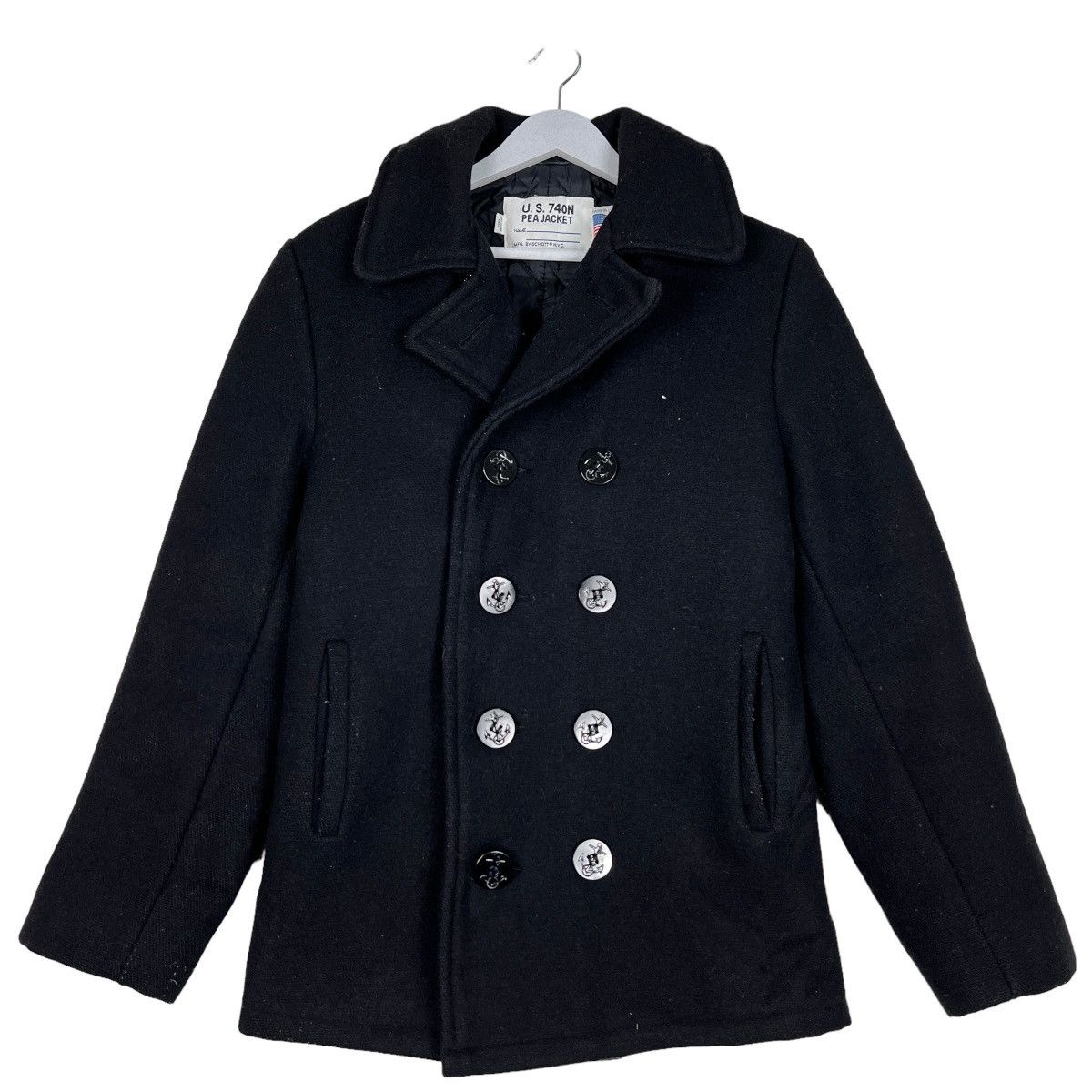 Schott Leather Trim Peacoat 740C (Size 36) | Grailed